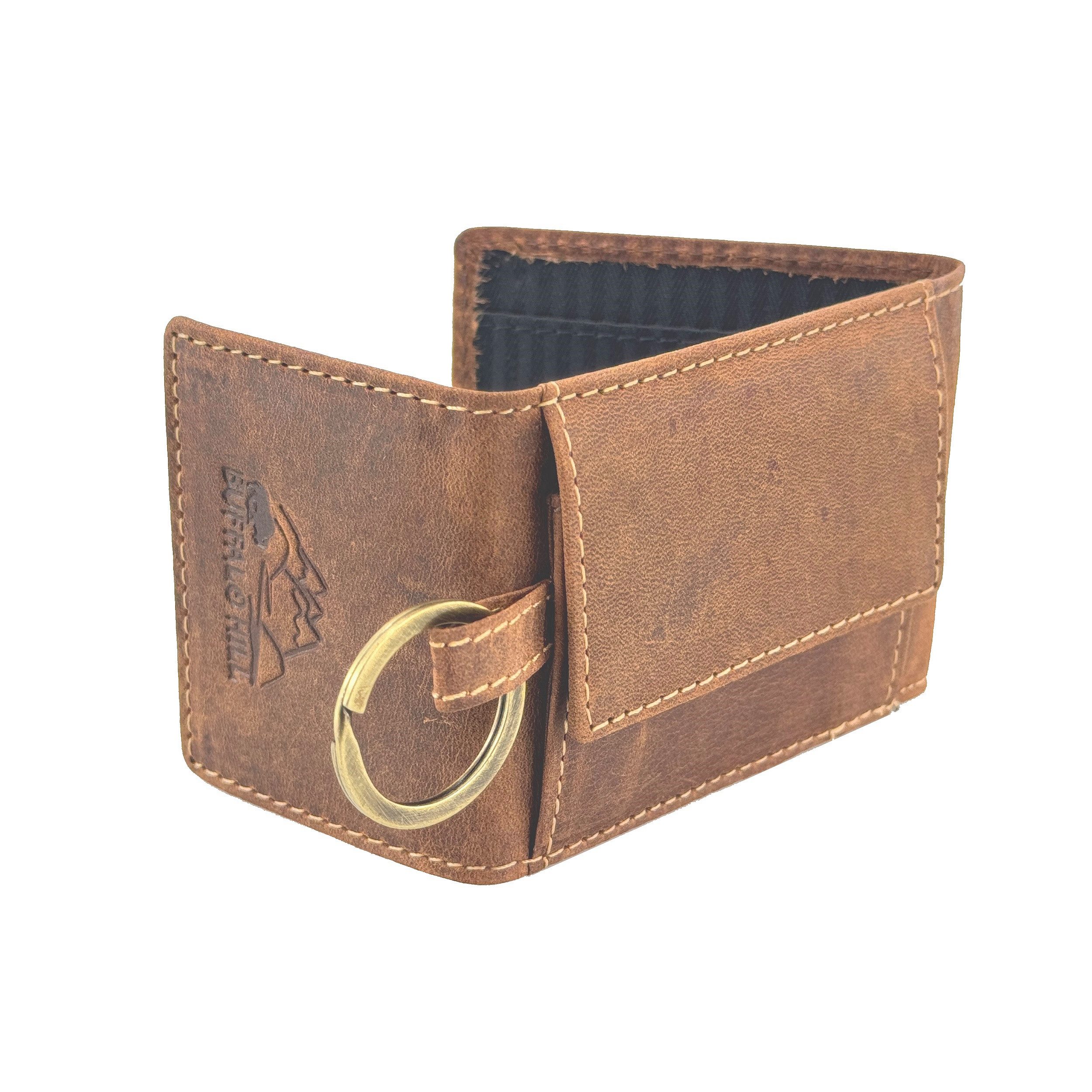 Buffalo Hill Mini Geldbörse Büffelleder Portemonnaie >6 günstig online kaufen
