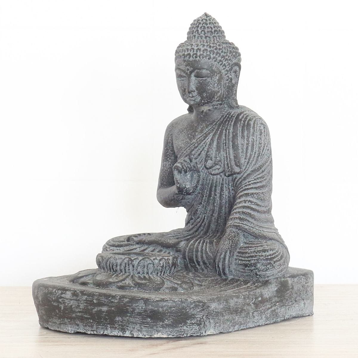 Oriental Galerie Dekofigur Buddha Figur Kerzen Teelichthalter 27 cm (1 St), traditionelle Herstellung in Handarbeit im Ursprungsland