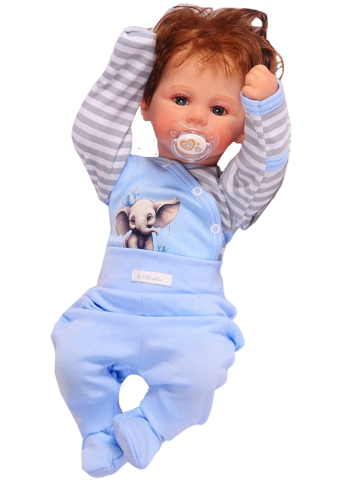 Body & Hose Wickelbody Hose Baby Anzug 2tlg Set Body in Blau gestreift