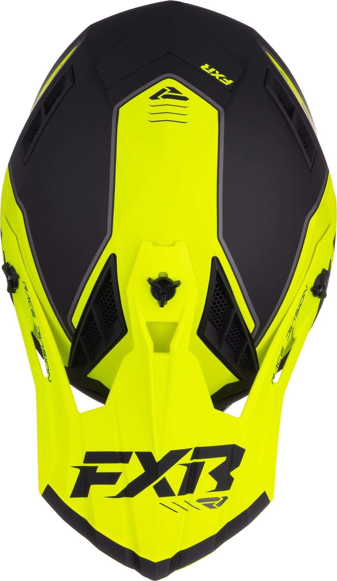 FXR Motocrosshelm Helium Logo Carbon Motocross Helm, Protektoren