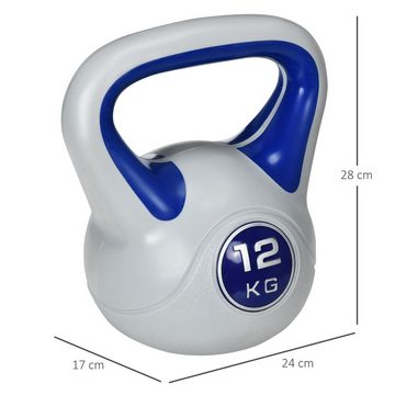 SPORTNOW Kettlebell Kugelhantel, 24 x 17 x 28 cm, (Set, 1 x Kettlebell), 1 x 12 Kg