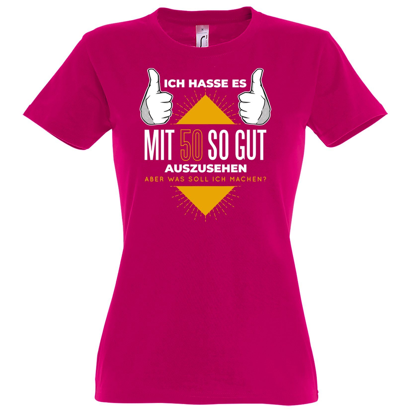 T-Shirt 50 Und Gutaussehend Damen Shirt
