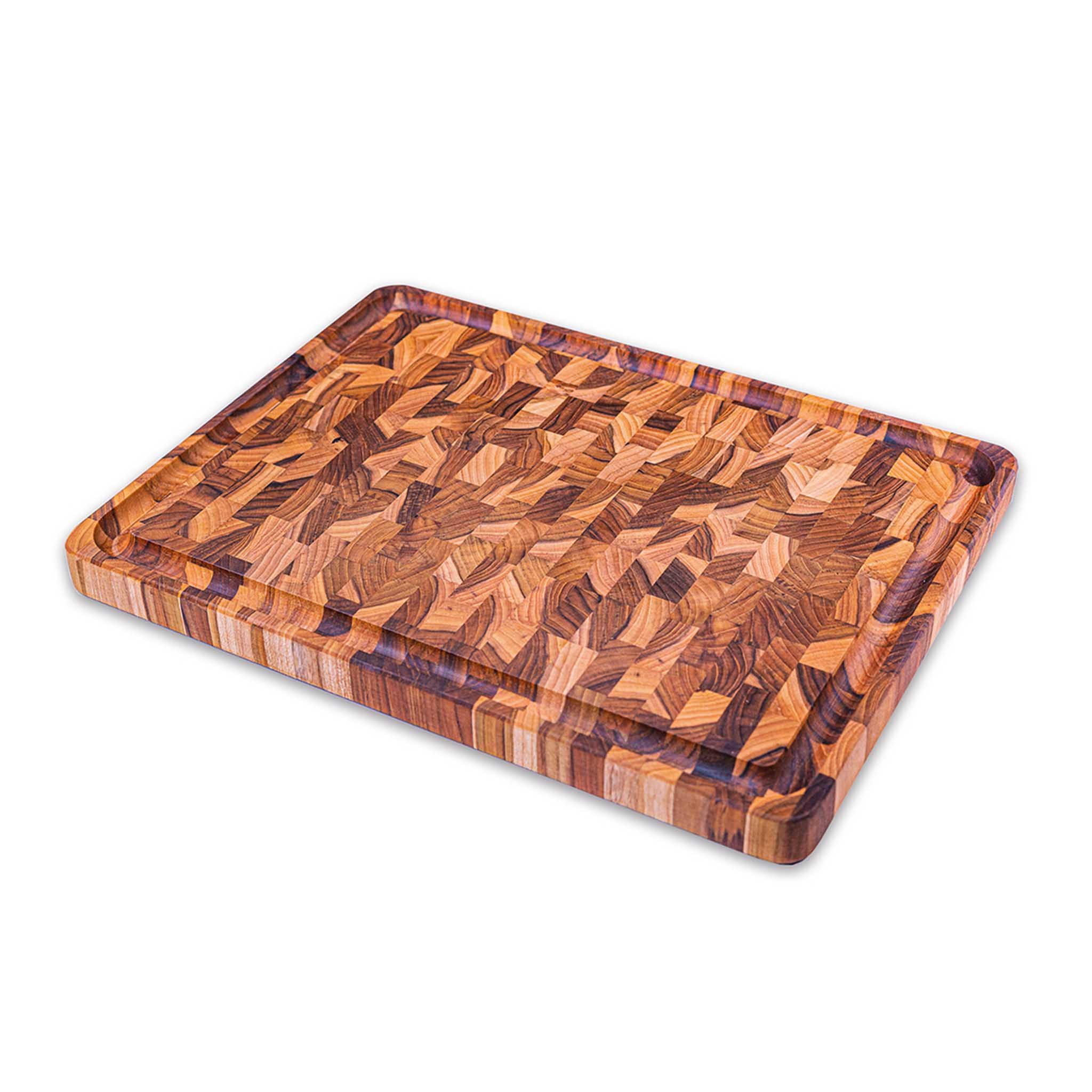 Tramontina Schneidebrett LANDHAUS - Stirnholz, mit Saftrille, FSC-zertifiziert, Teak, (1-St., großes Teakholz Schneidebrett, mit praktischer Saftrille), 45 x 34 x 3 cm, Holzbrett, Teak, FSC-zertifiziert