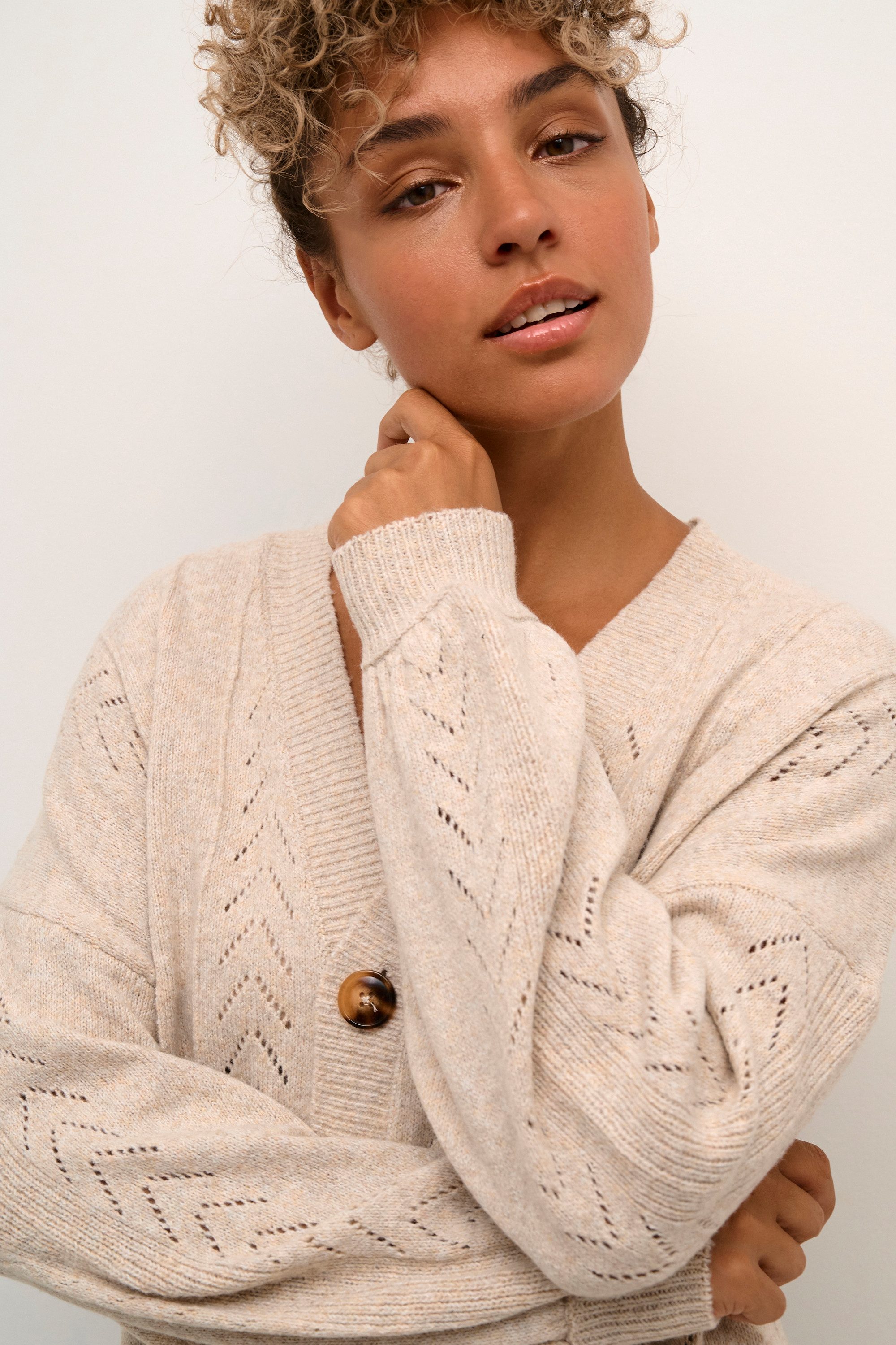 Cream Cardigan Strickjacke CRHoliday