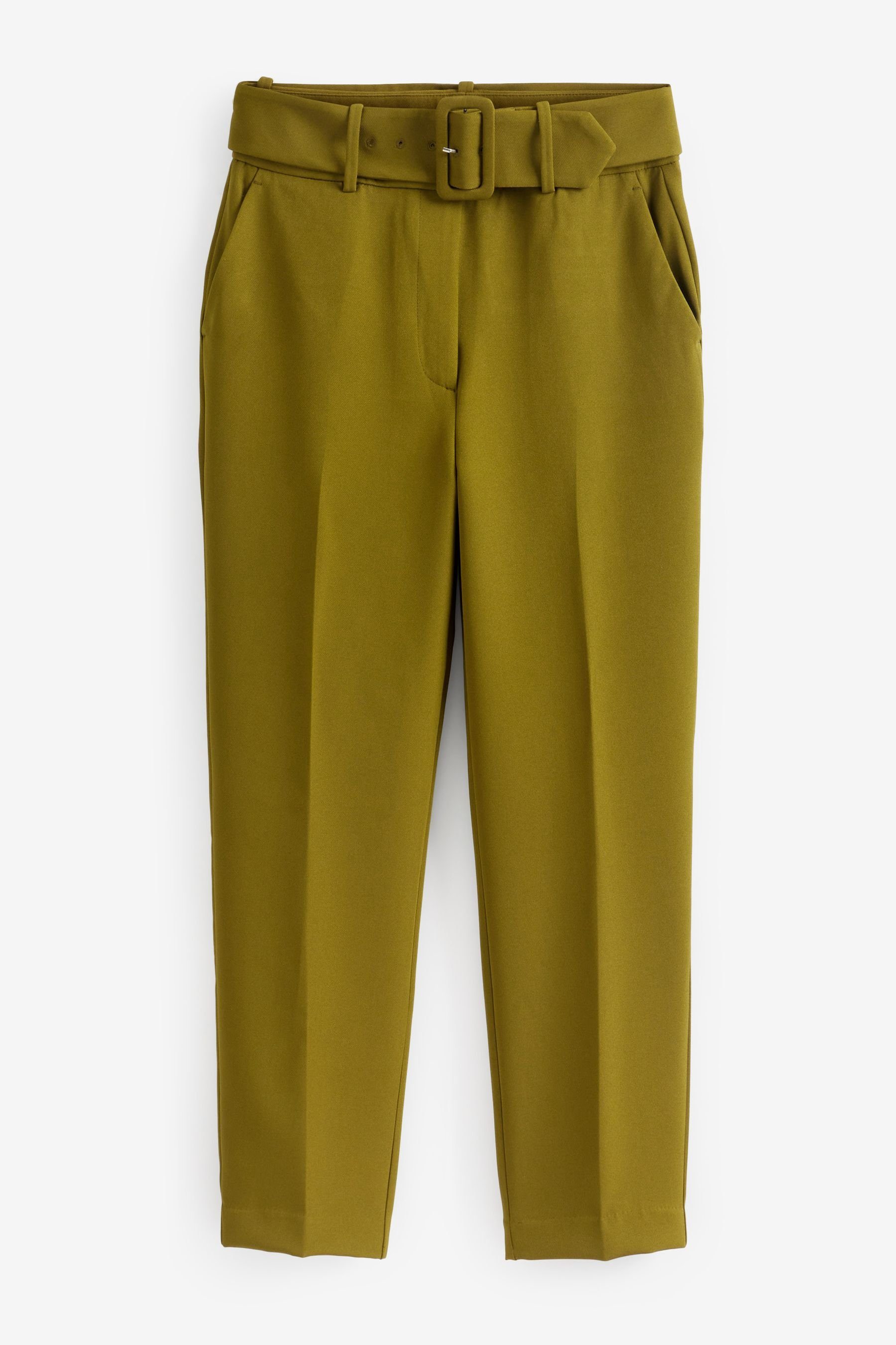 Next Stoffhose Hose im Tailored-Fit mit schmal zulaufendem Bein (1-tlg) Olive Green