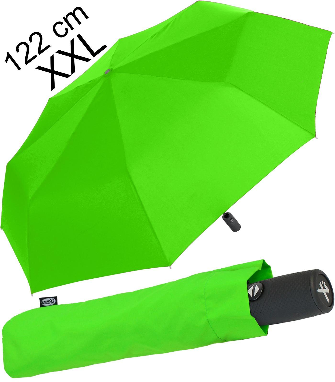 iX-brella Taschenregenschirm XXL Damen-Herren Schirm 122cm mit Auf-Zu-Automatik, riesig