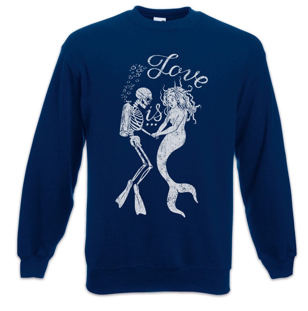 Urban Backwoods Sweatshirt Mermaid Diver Love Sweatshirt Surfer Surfen Toter Taucher Tauchen Dead (1-tlg) Diver Diving Mermaid Meerjungfrau