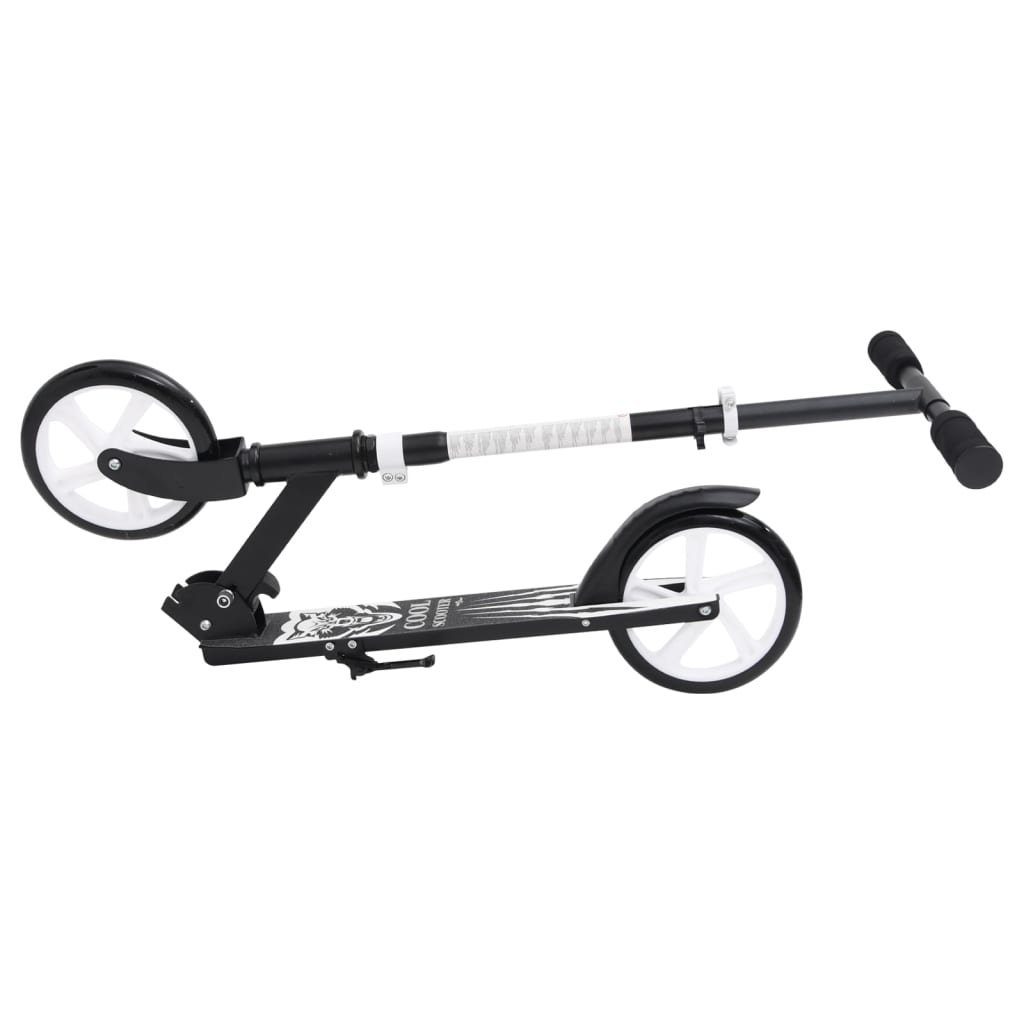Lenker Scooter 2-Rad-Kinderroller mit vidaXL Schwarz Verstellbarem vidaXL