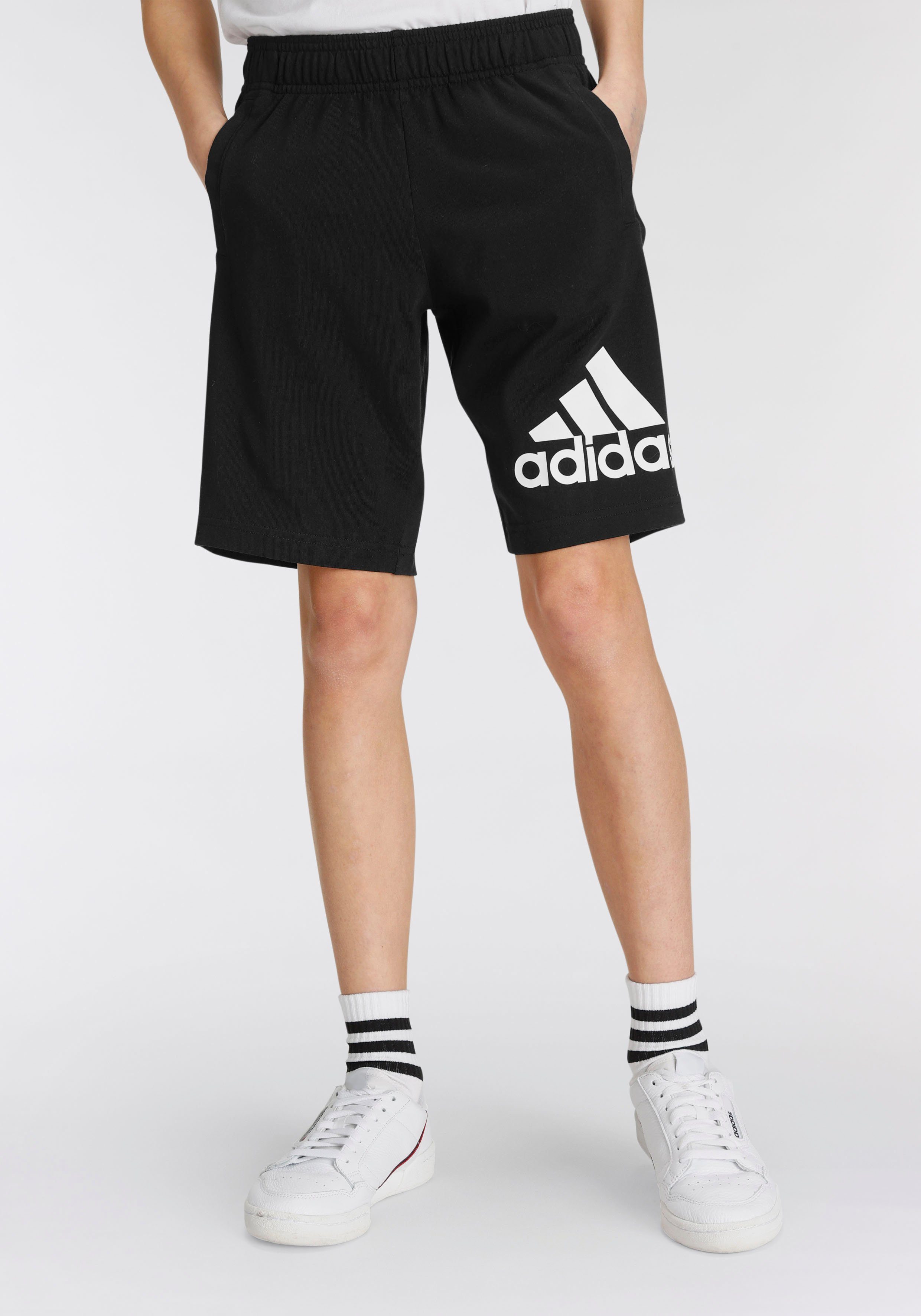 White / Sportswear ESSENTIALS BIG adidas (1-tlg) LOGO Black adidas Shorts Performance COTTON