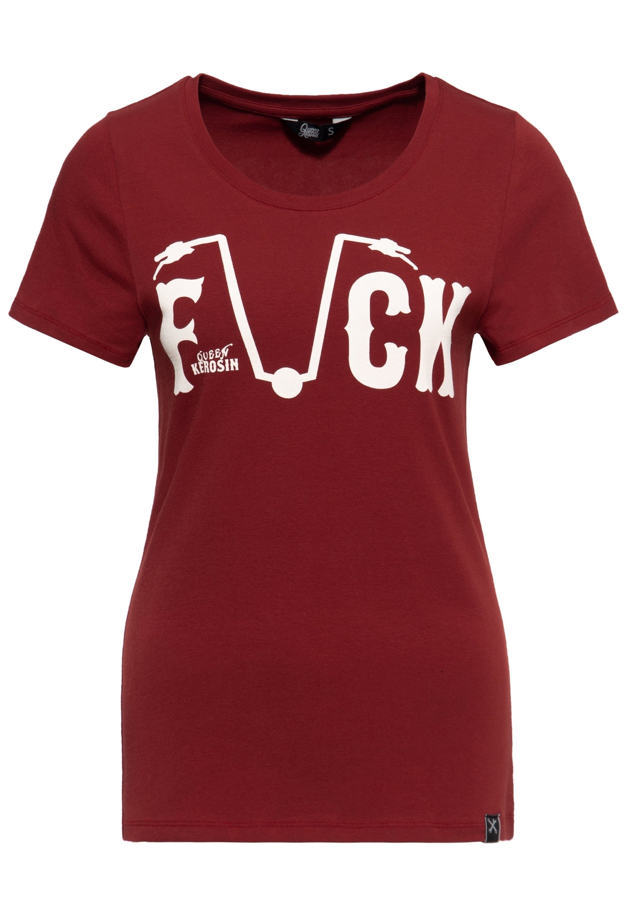 QueenKerosin Print-Shirt F*ck Everyone (1-tlg) mit günstig online kaufen