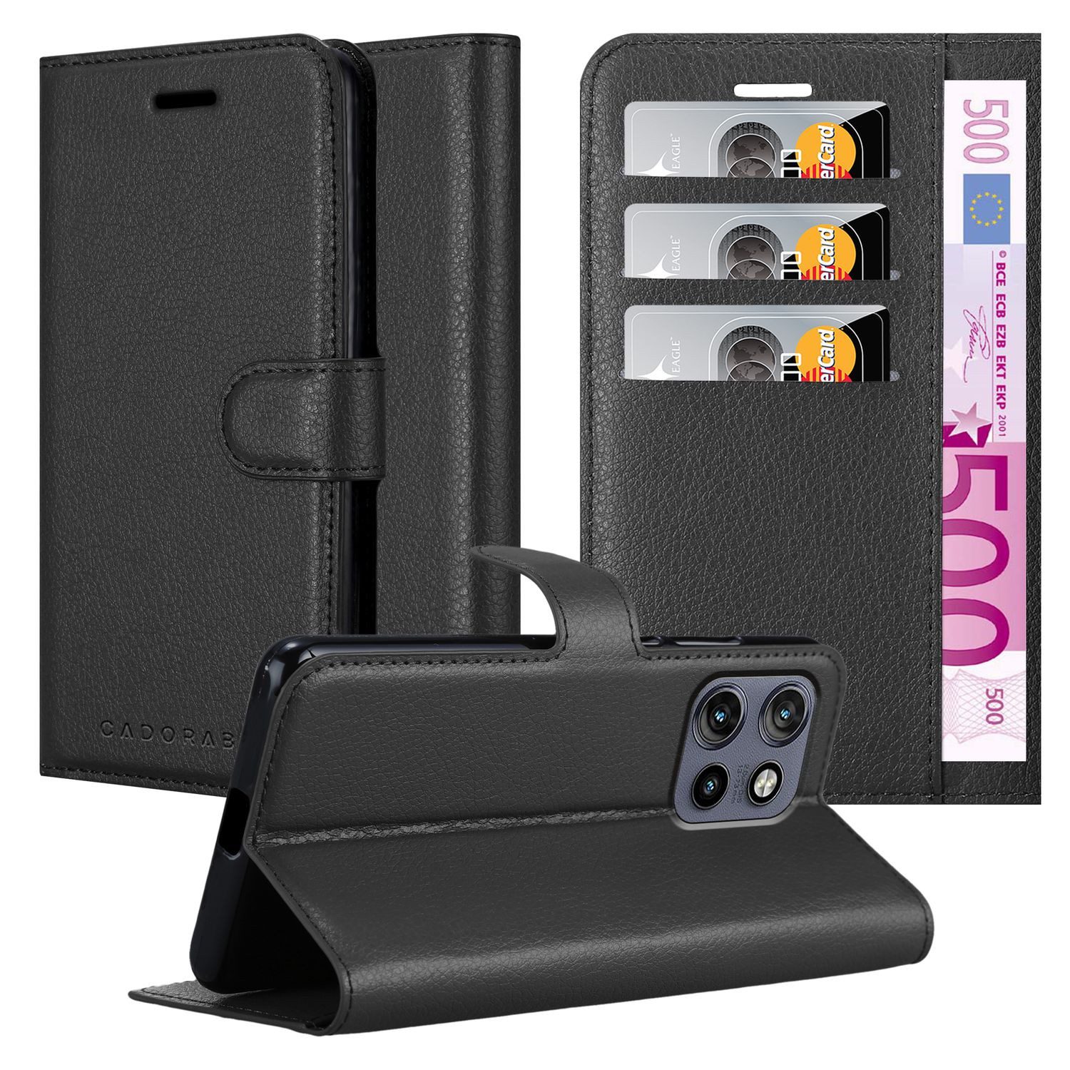 Cadorabo Handyhülle für Motorola MOTO Edge 50 Neo Hülle Motorola MOTO Edge 50 Neo, Hülle Schutzhülle mit Standfunktion, Kartenfach und Magnetverschluss