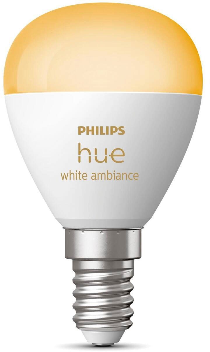 Philips Hue White LED-Leuchtmittel, E14, 1 St., Warmweiß