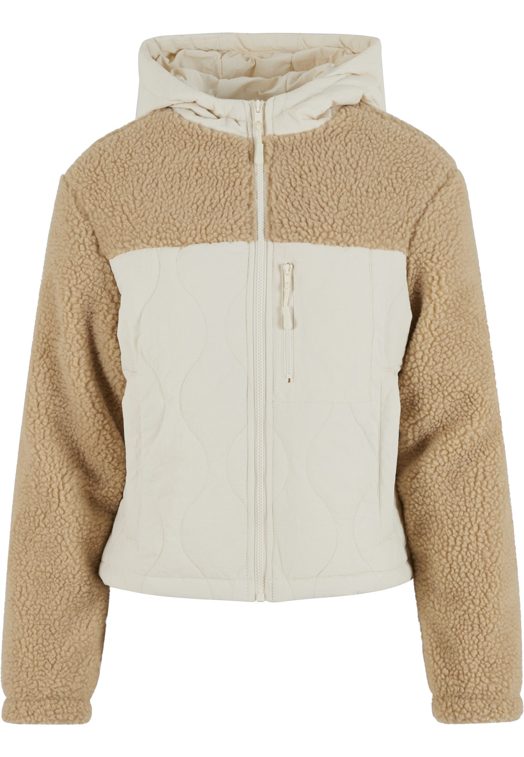 URBAN CLASSICS Allwetterjacke Urban Classics Ladies Sherpa Crinkle Nylon Mix Jacket (1-St)