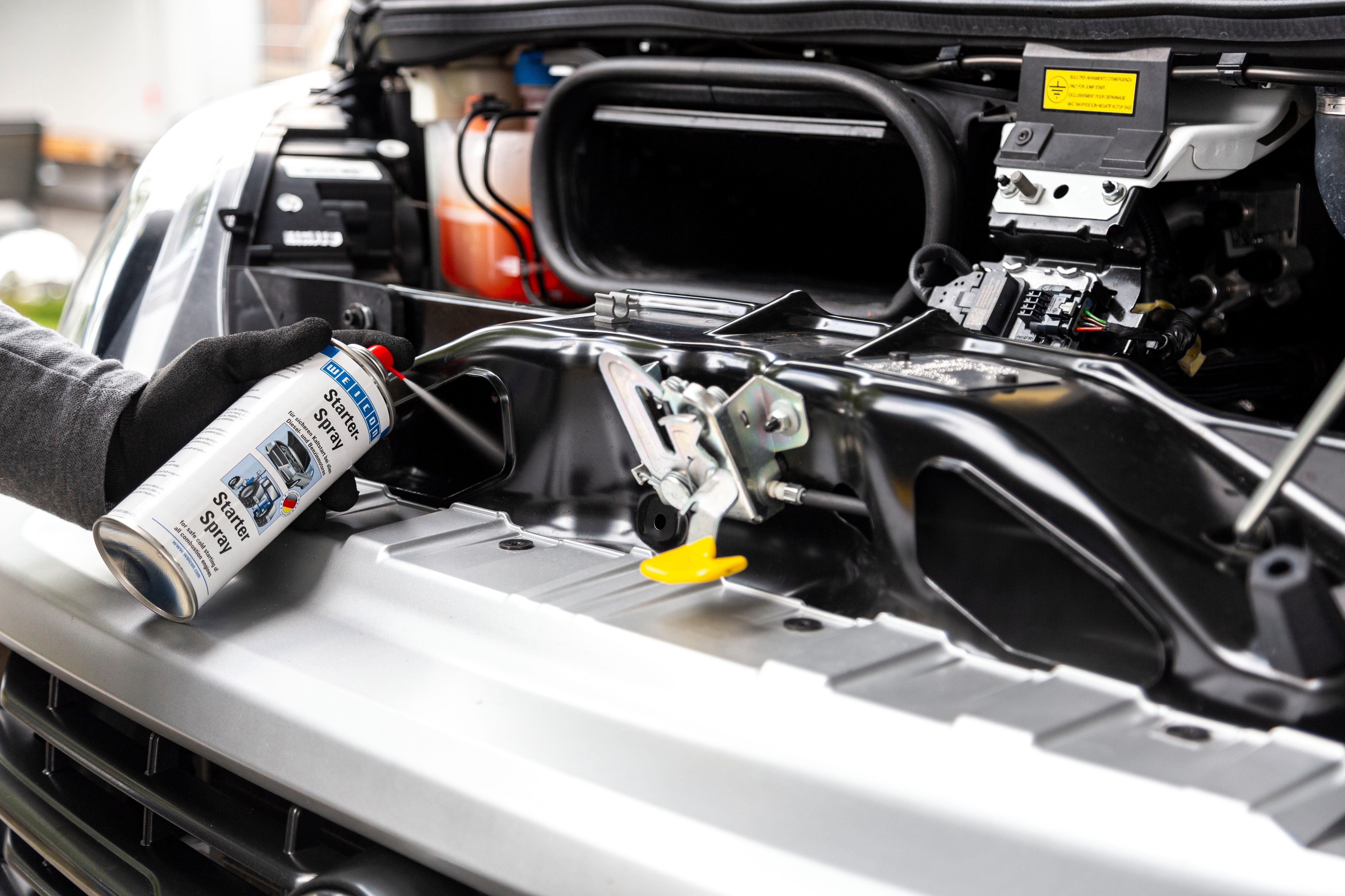 WEICON Starter-Spray, für Diesel- und Benzinmotoren Starthilfegerät, Für das einfache und sichere Starten von Verbrennungsmotoren