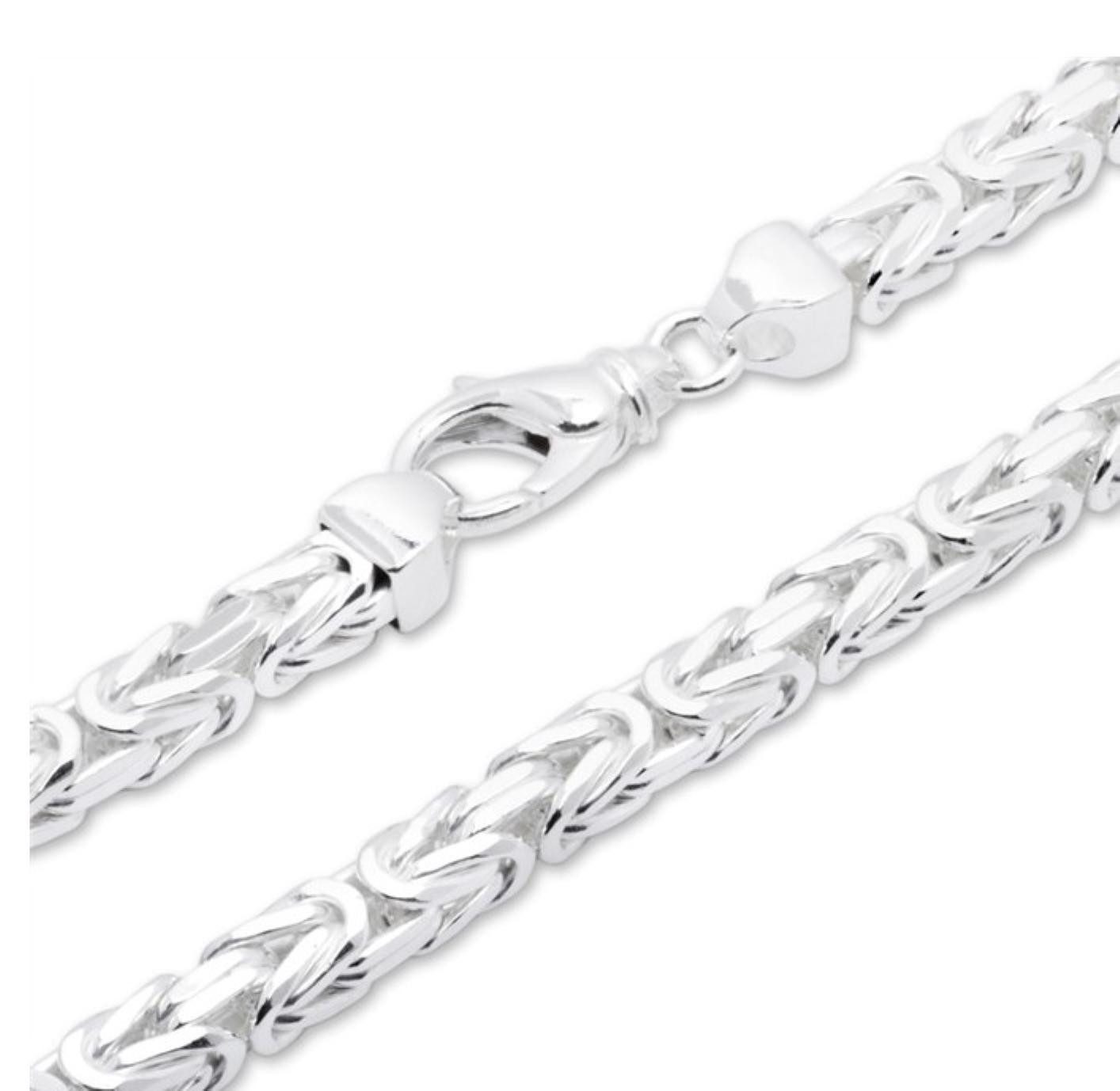 Karat Armband FE6351 Königskette Armband Byzantiner 5 mm Massiv Silber 21 cm