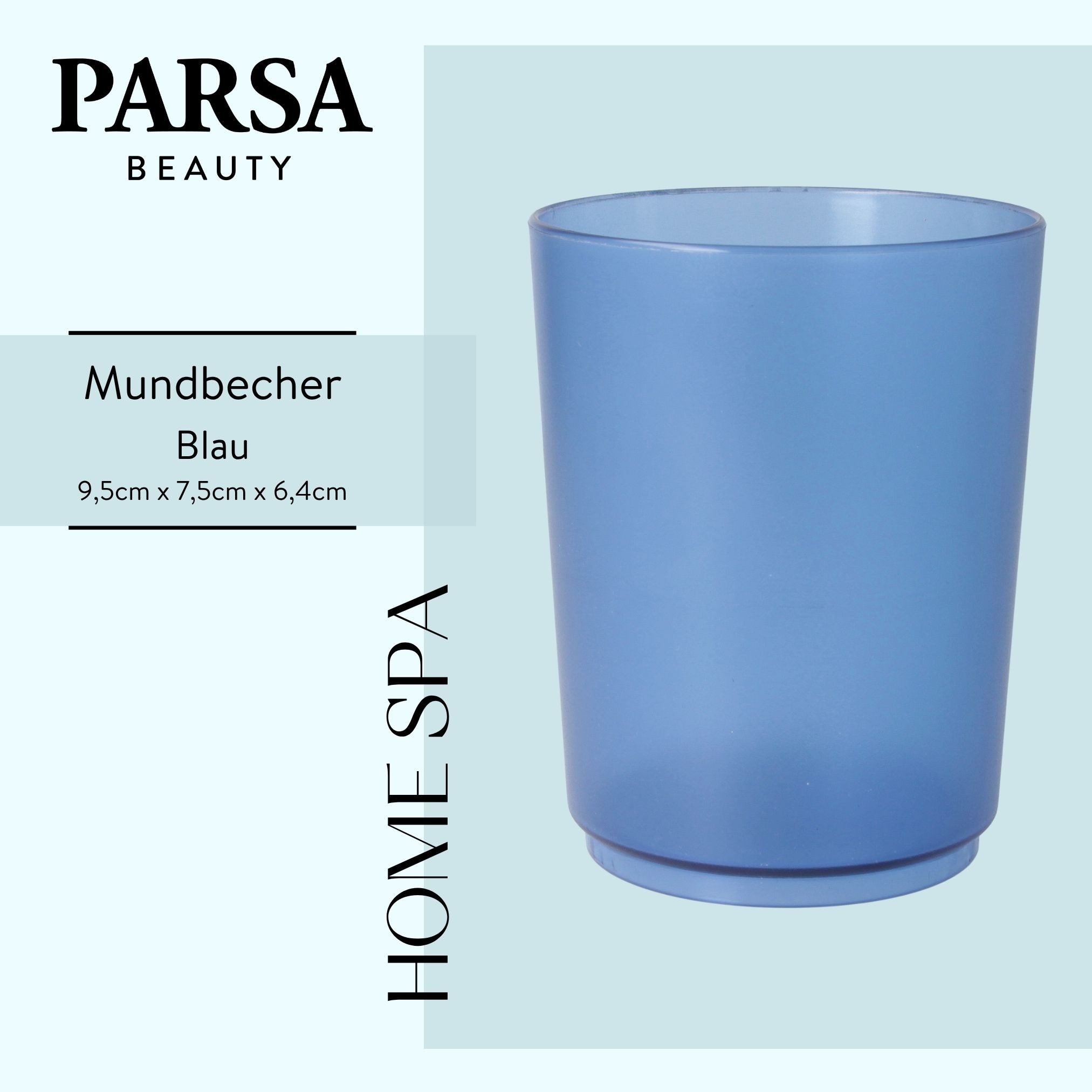 PARSA Beauty Zahnputzbecher Essential Mundbecher Flair in Blau, Elegante Ordnung & Modernes Design