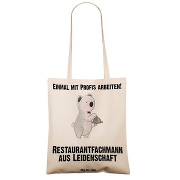 Mr. & Mrs. Panda Tragetasche Restaurantfachmann Leidenschaft - Transparent - Geschenk, Ausbildung, (1-tlg), Lange Tragegriffe