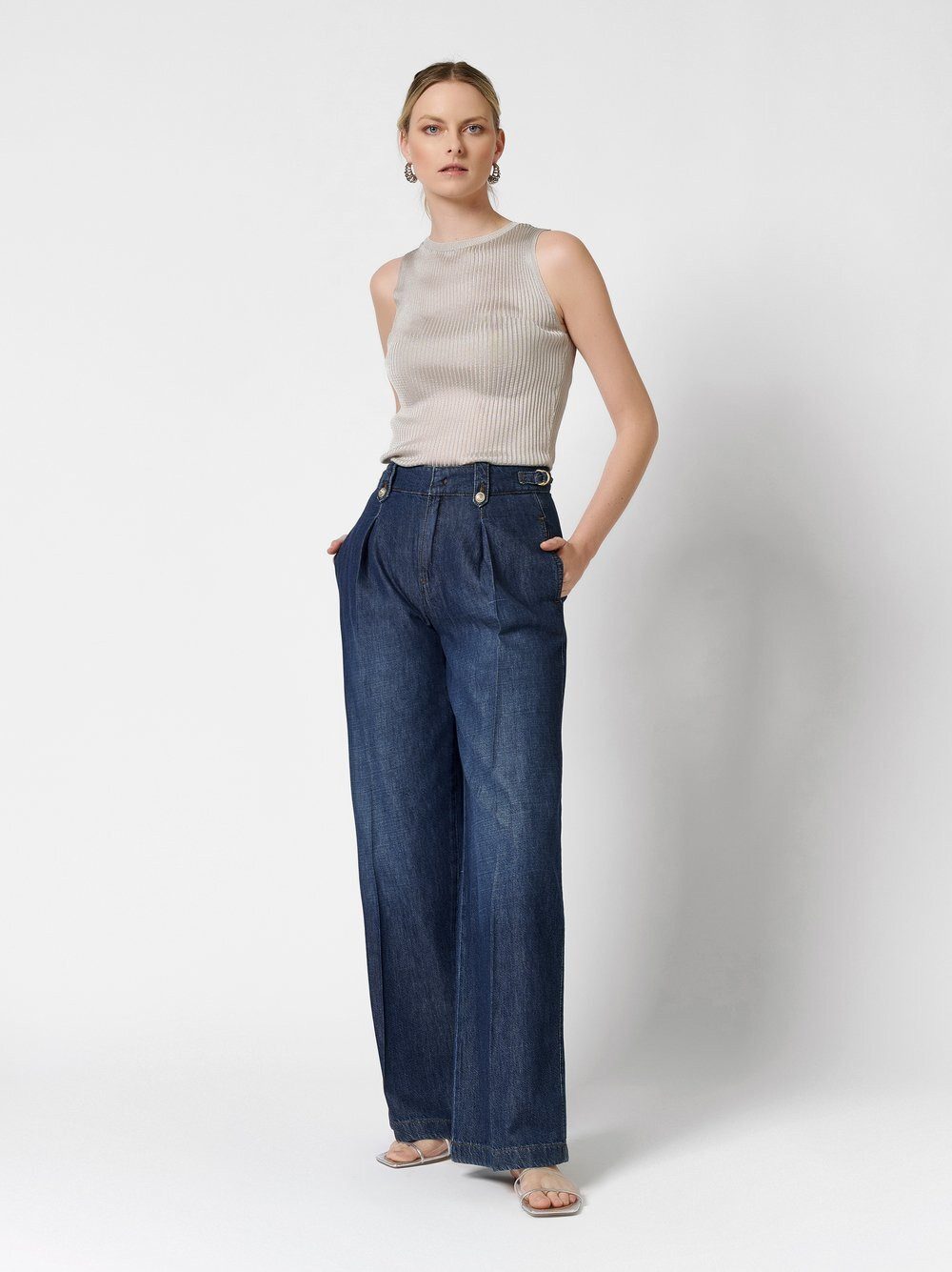 ROSNER Bootcut-Jeans Mara_324 (1-tlg) mit Bundfalten günstig online kaufen