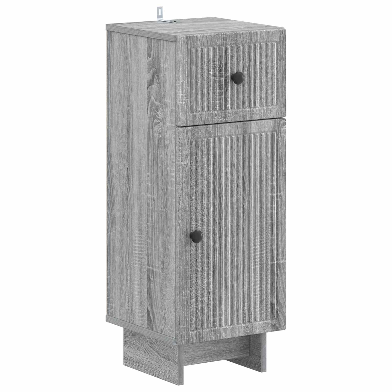 vidaXL Gartenlounge-Set 4-teiliges Badezimmer-Schrank-Set EDE Sonoma-Grau Holzwerkstoff