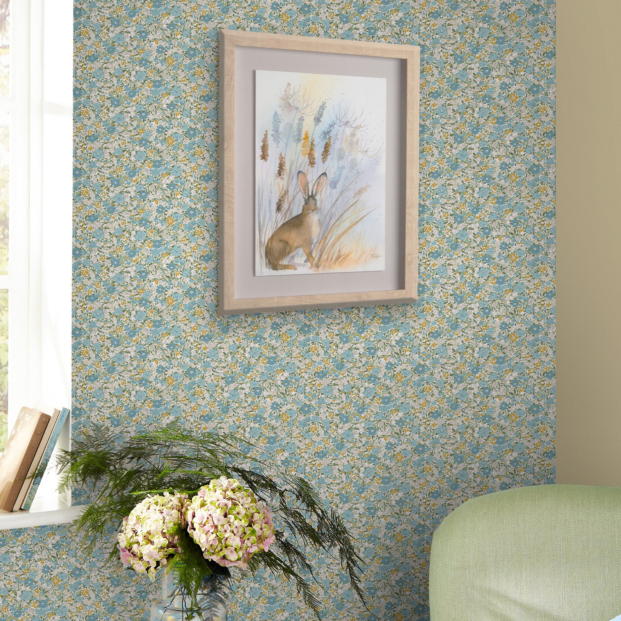 LAURA ASHLEY Vliestapete Loveston, glatt, geblümt, (1 St), 10mx52cm (ca. 5m2)
