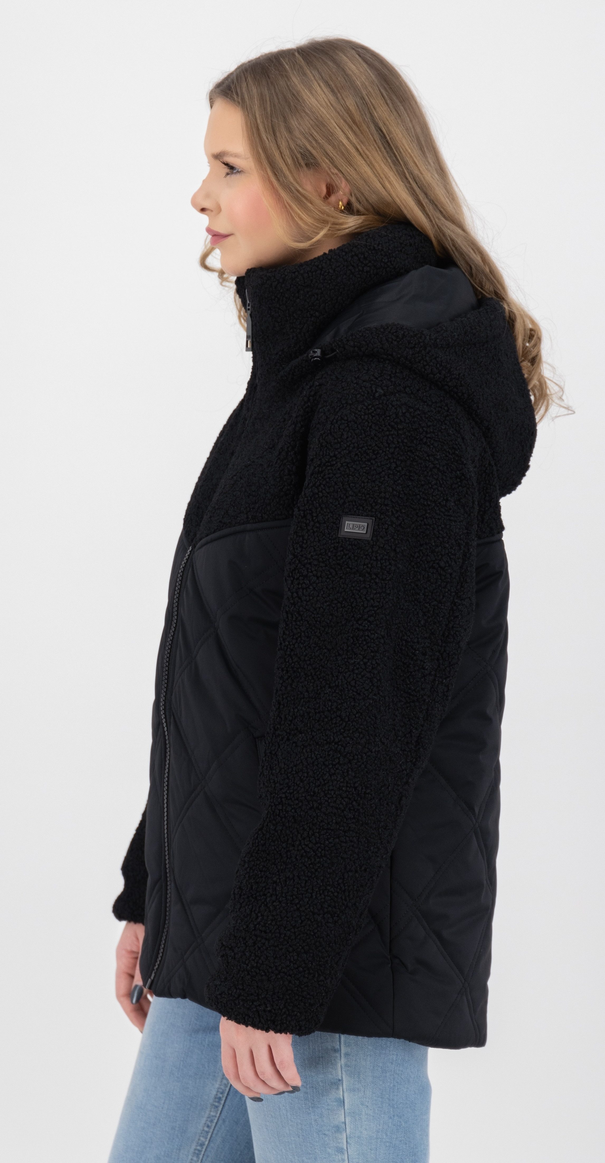 LPO Steppjacke XAVIA WMN hochgeschlossener Kragen mit Sherpa-Fleece