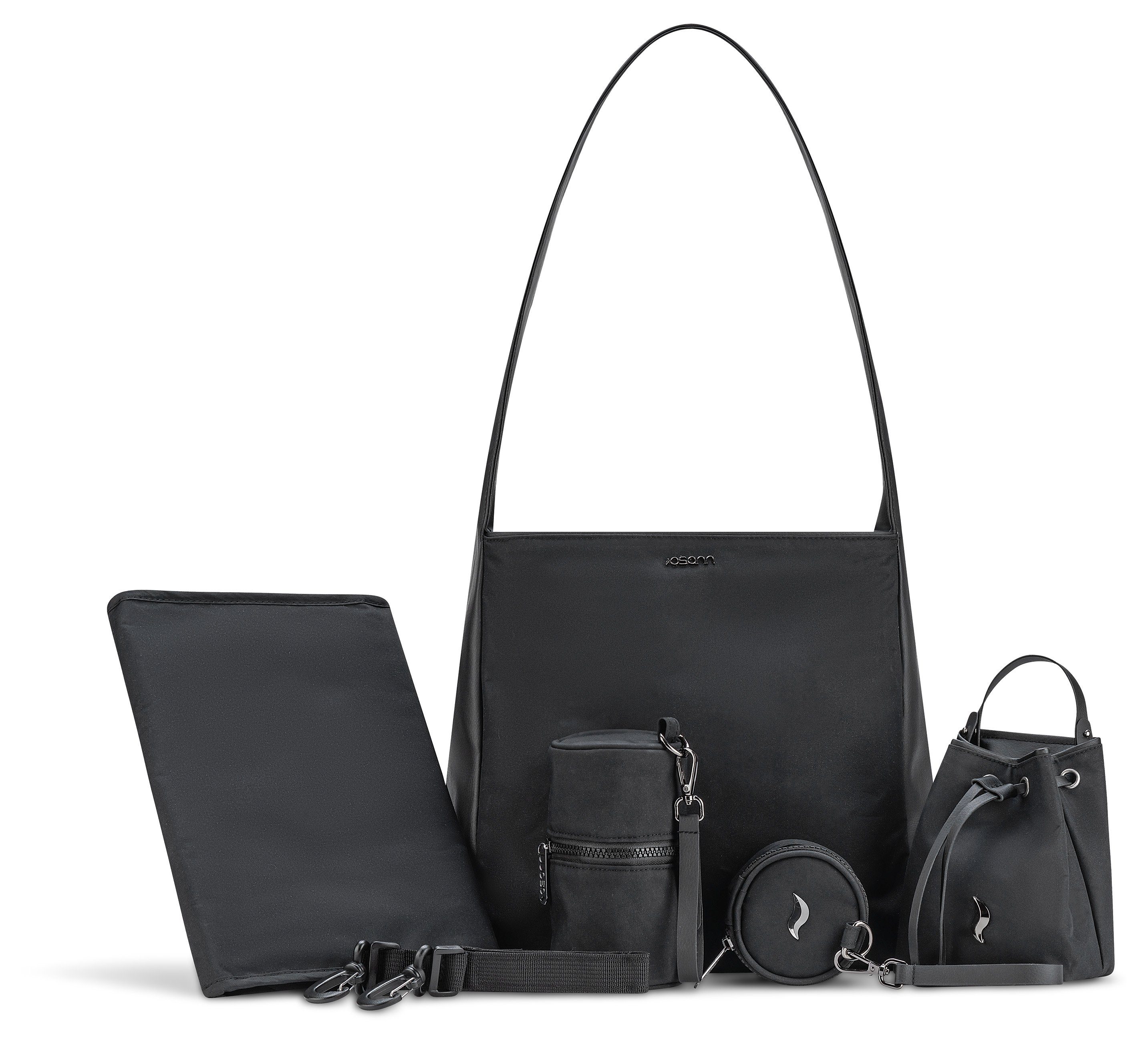 Osann Wickeltasche Ella, mit Wickelunterlage und 3 Accessoire-Taschen Black