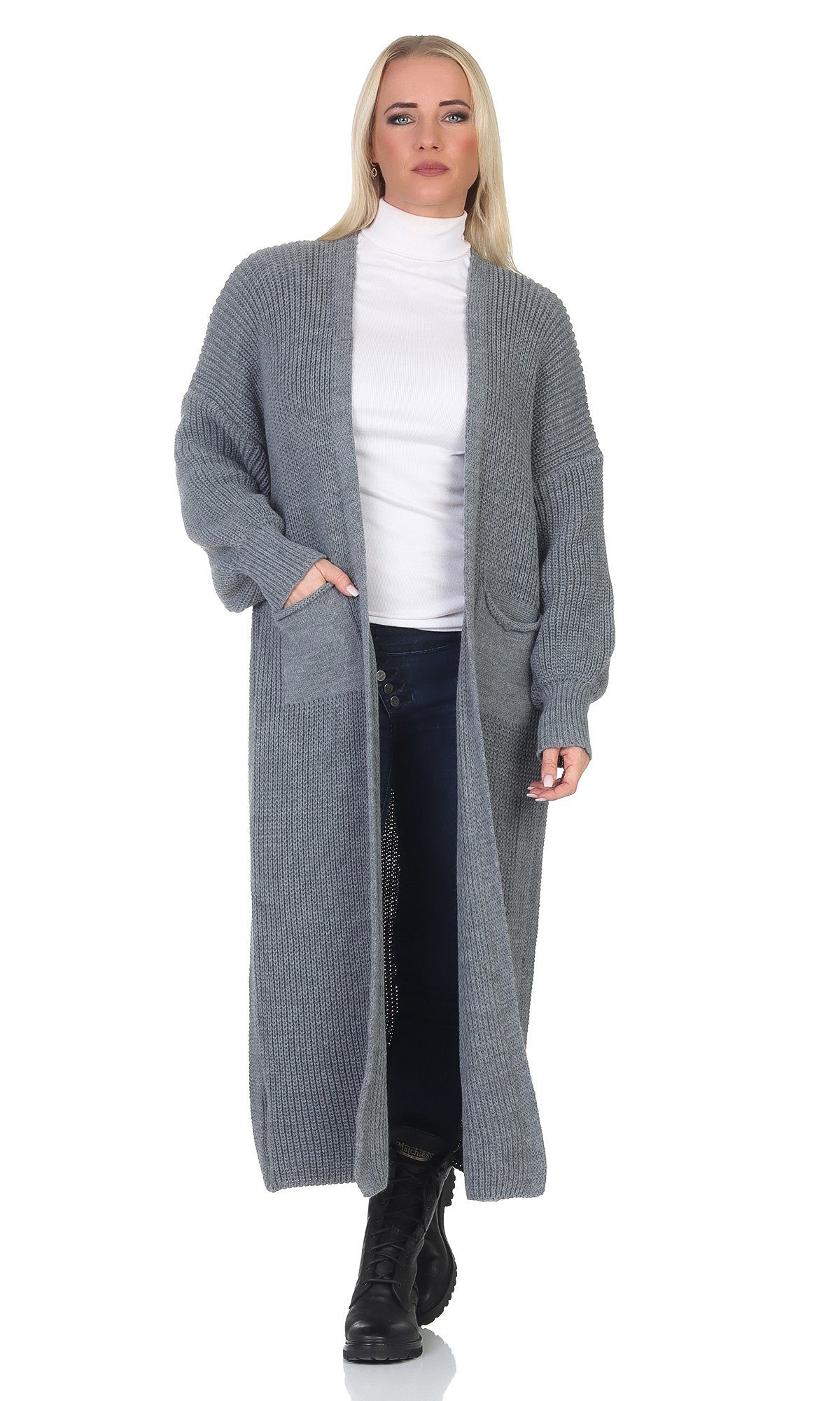 Mississhop Longstrickjacke Cardigan Longstrickjacke extra lange günstig online kaufen