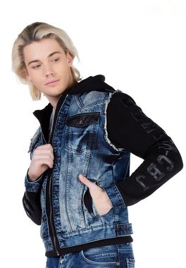 Cipo & Baxx Sweatjacke im coolen Jeans-Look