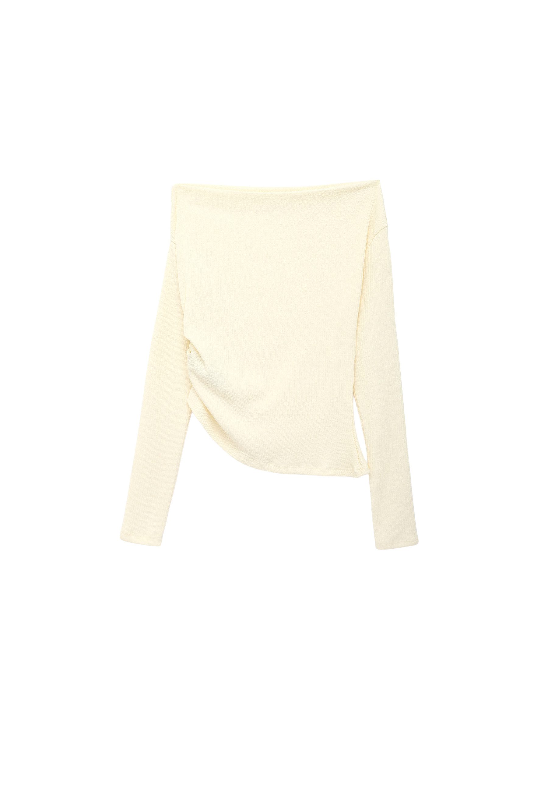 Koton Langarmbluse Koton Asymmetrische Langarm-Bluse