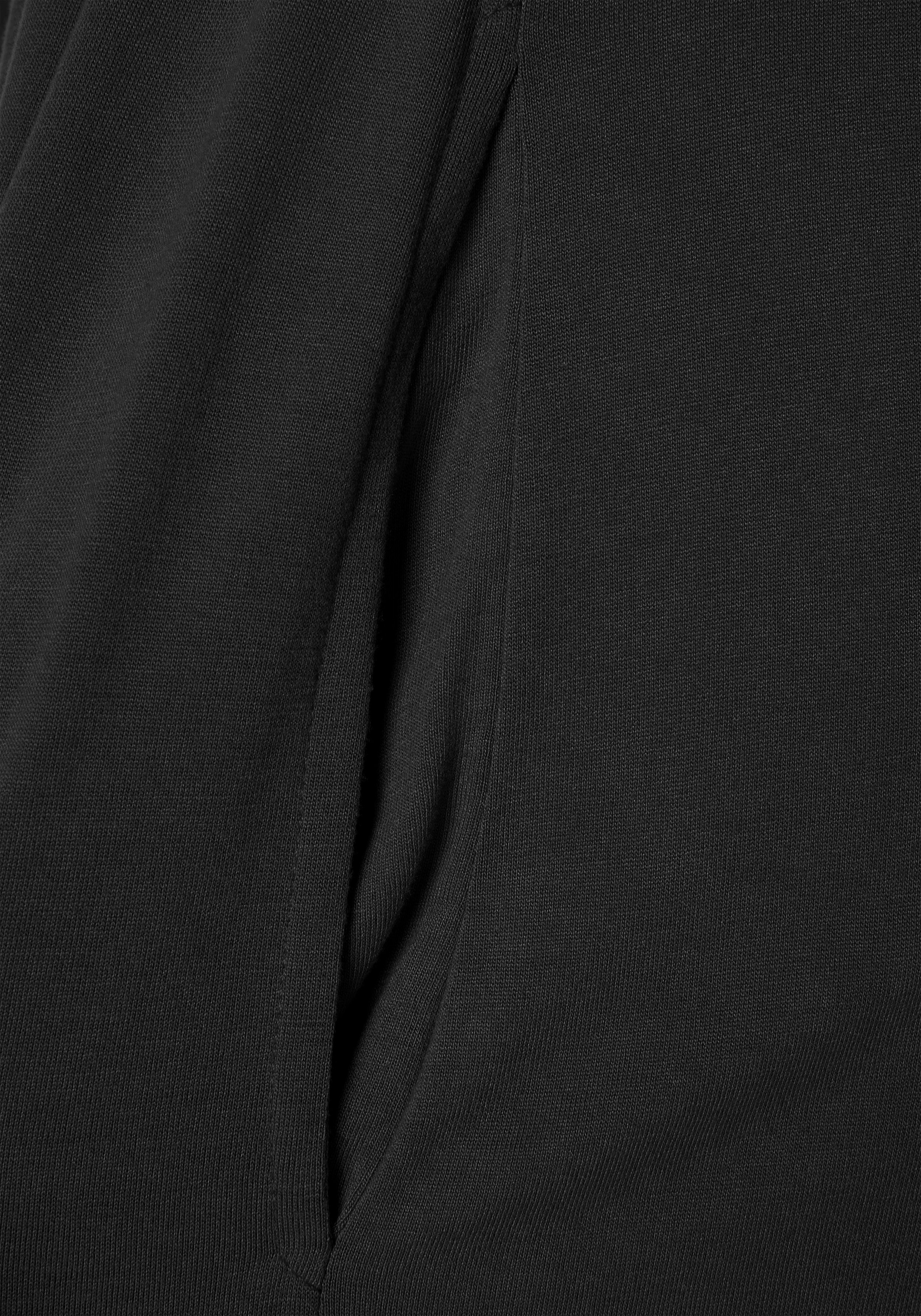 Beachtime by Lascana Jerseykleid mit Taschen, kniebedeckendes Sommerkleid aus Viskose Luftiges Strandkleid, Trägerkleid, Midikleid, figurumspielend Basic