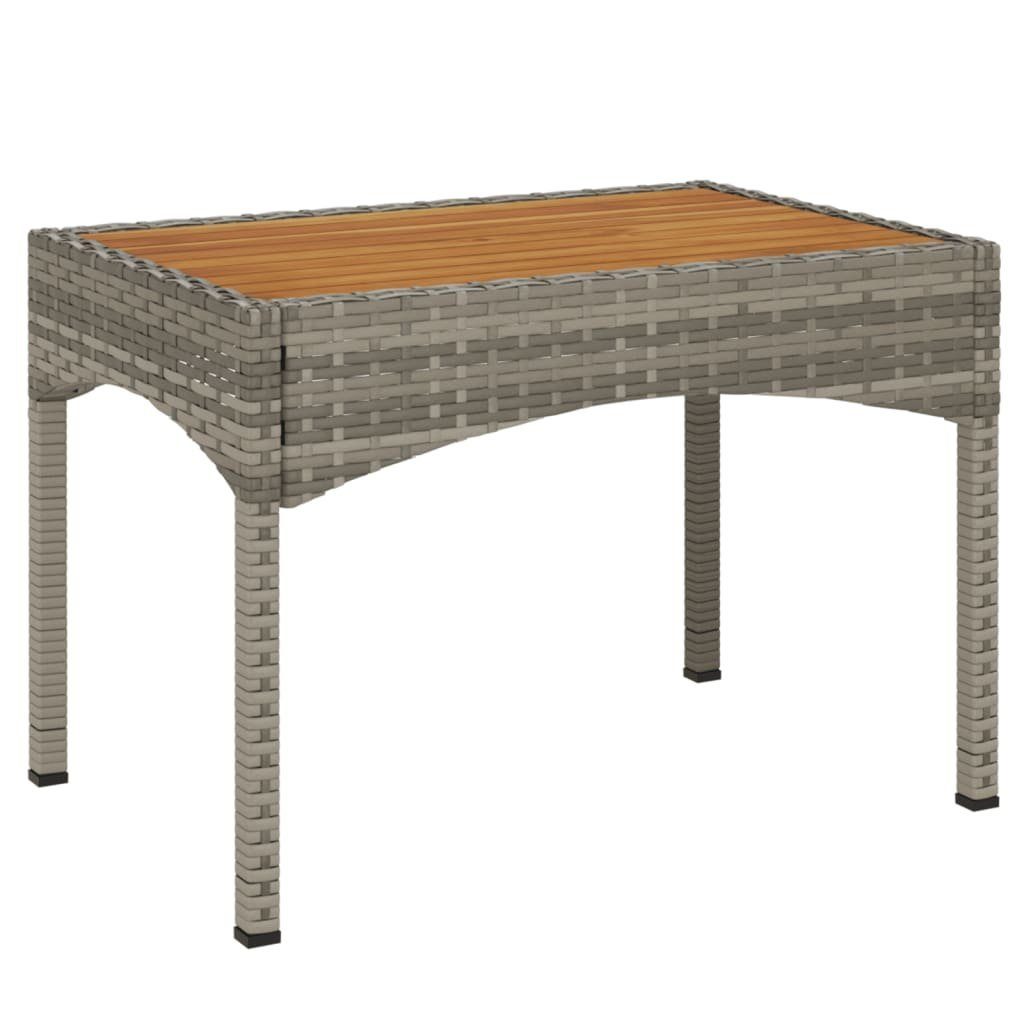 vidaXL Gartenstuhl Garten-Relaxstühle 2 Stk. mit Tisch Grau Poly Rattan (3 St) – Bild 3 von 5