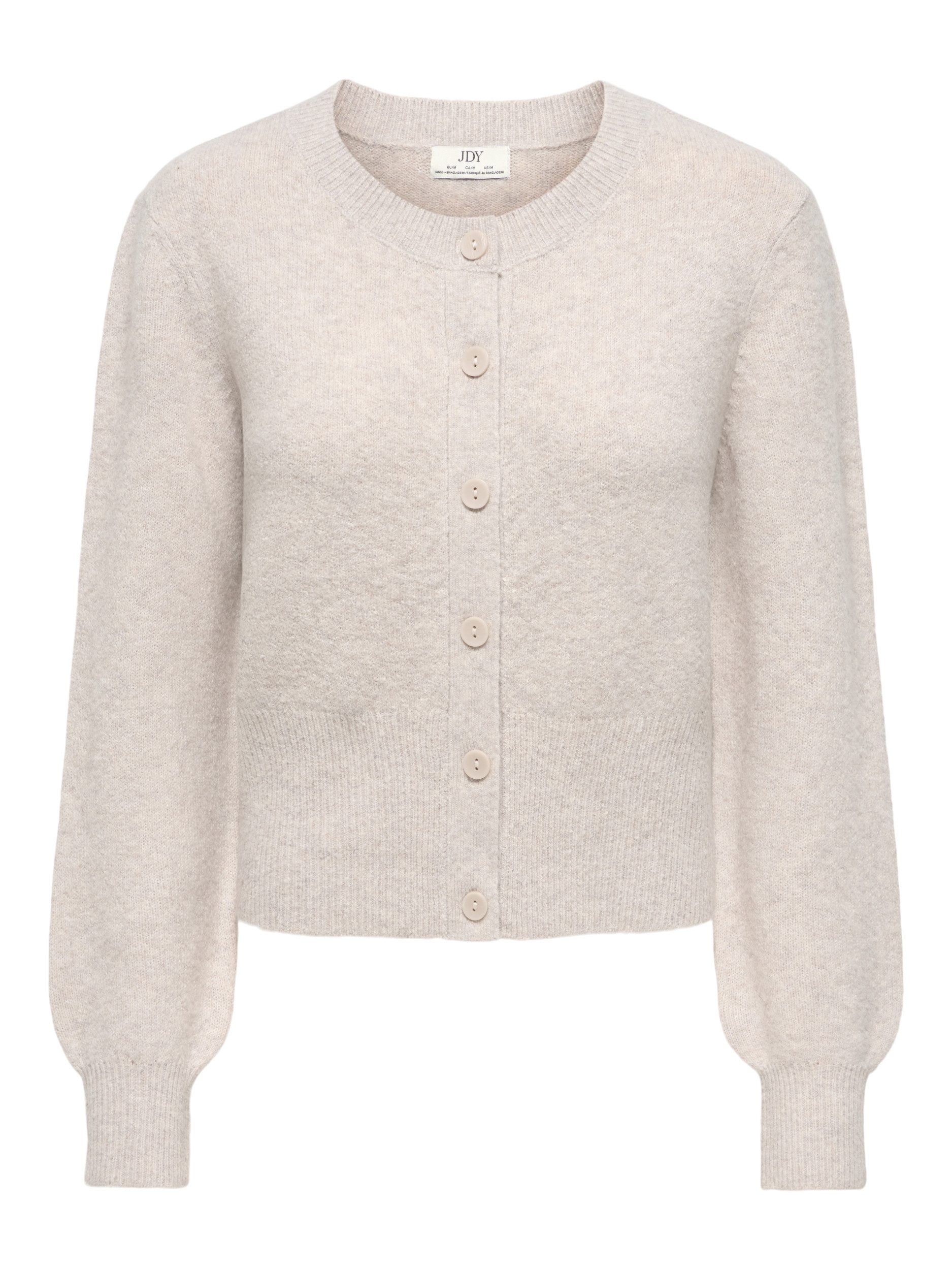 JDY Strickpullover JDYBRILLIANT LIFE L/S ONECK CARDIGA, Natural/MELANGE