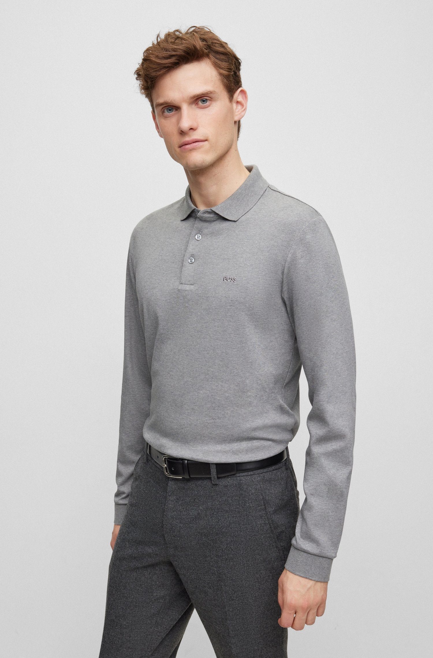 BOSS Sweatshirt 10241542 30 Pado 01 Medium Grey
