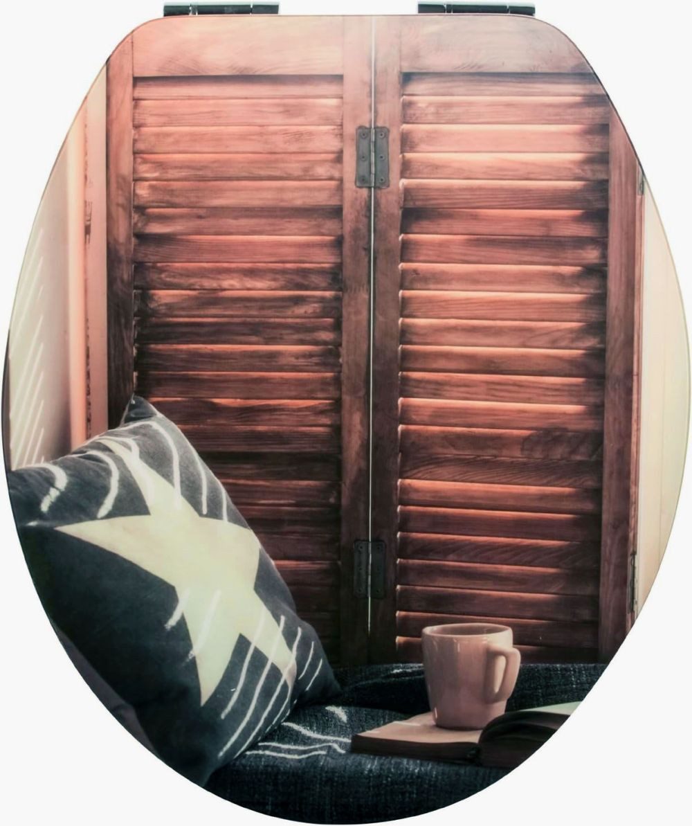 SANITOP WINGENROTH WC-Sitz CHILL-OUT LOUNGE, mit Absenkautomatik MDF Holzkern, Крышки унитаза, WC-Brille