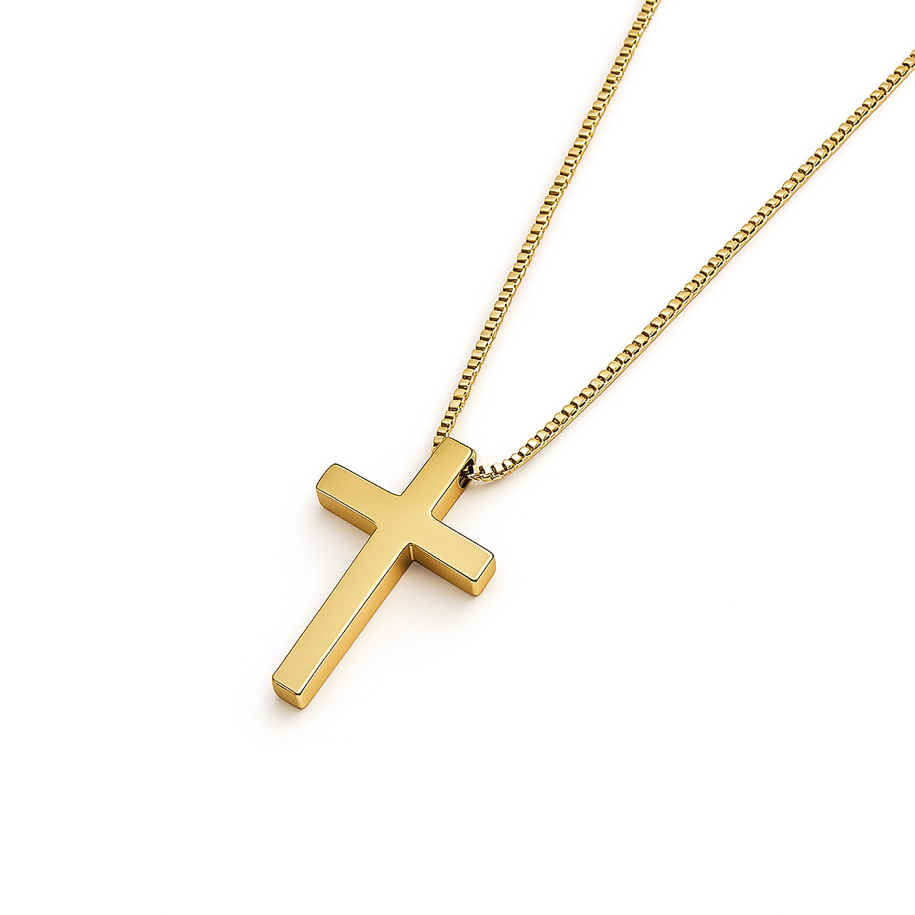 UNIQAL.de Kreuzkette UNIQAL Kreuz Halskette mit Anhänger Symbol (Edelstahl, Casual Style, Unisex, Basic, Deutsches Patent-und Markenamt), Kreuzanhänger