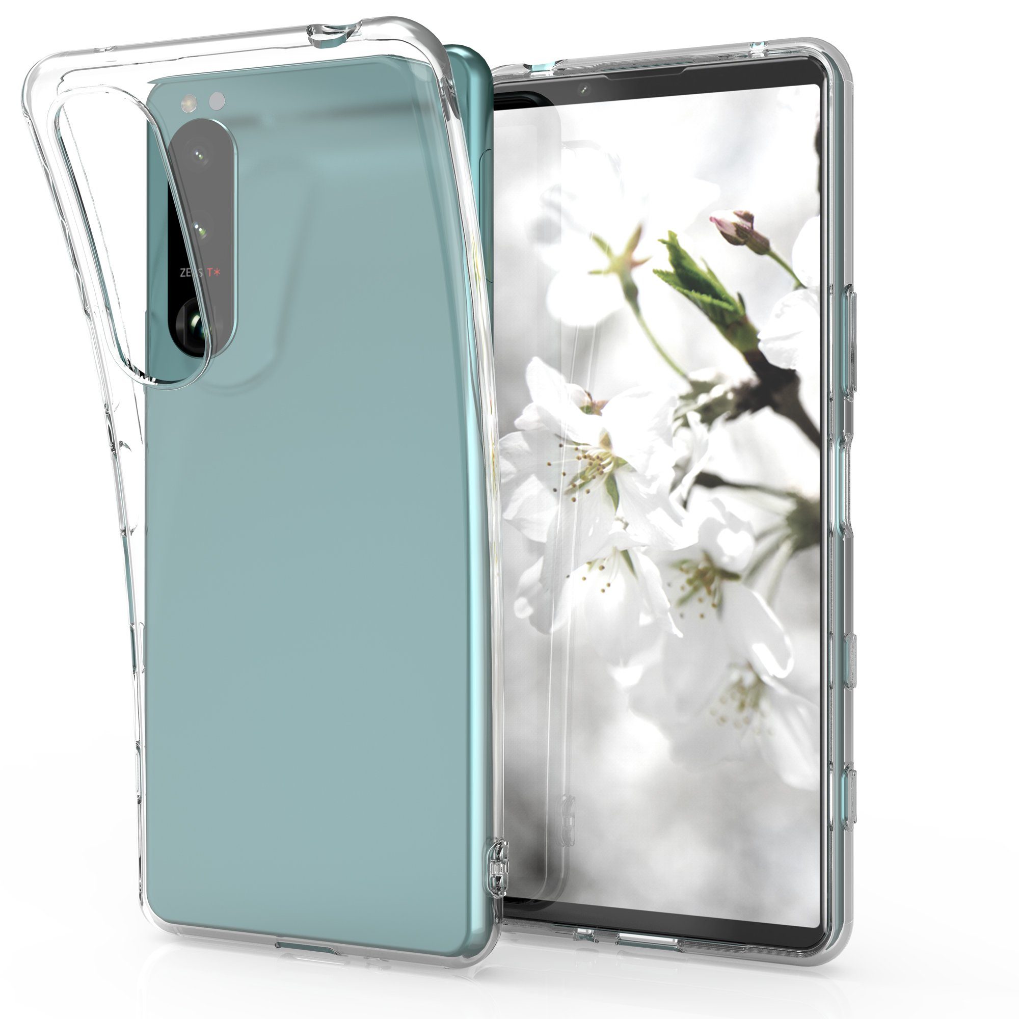kwmobile Handyhülle Hülle für Sony Xperia 5 III, Silikon Handyhülle transparent - Handy Case gummiert