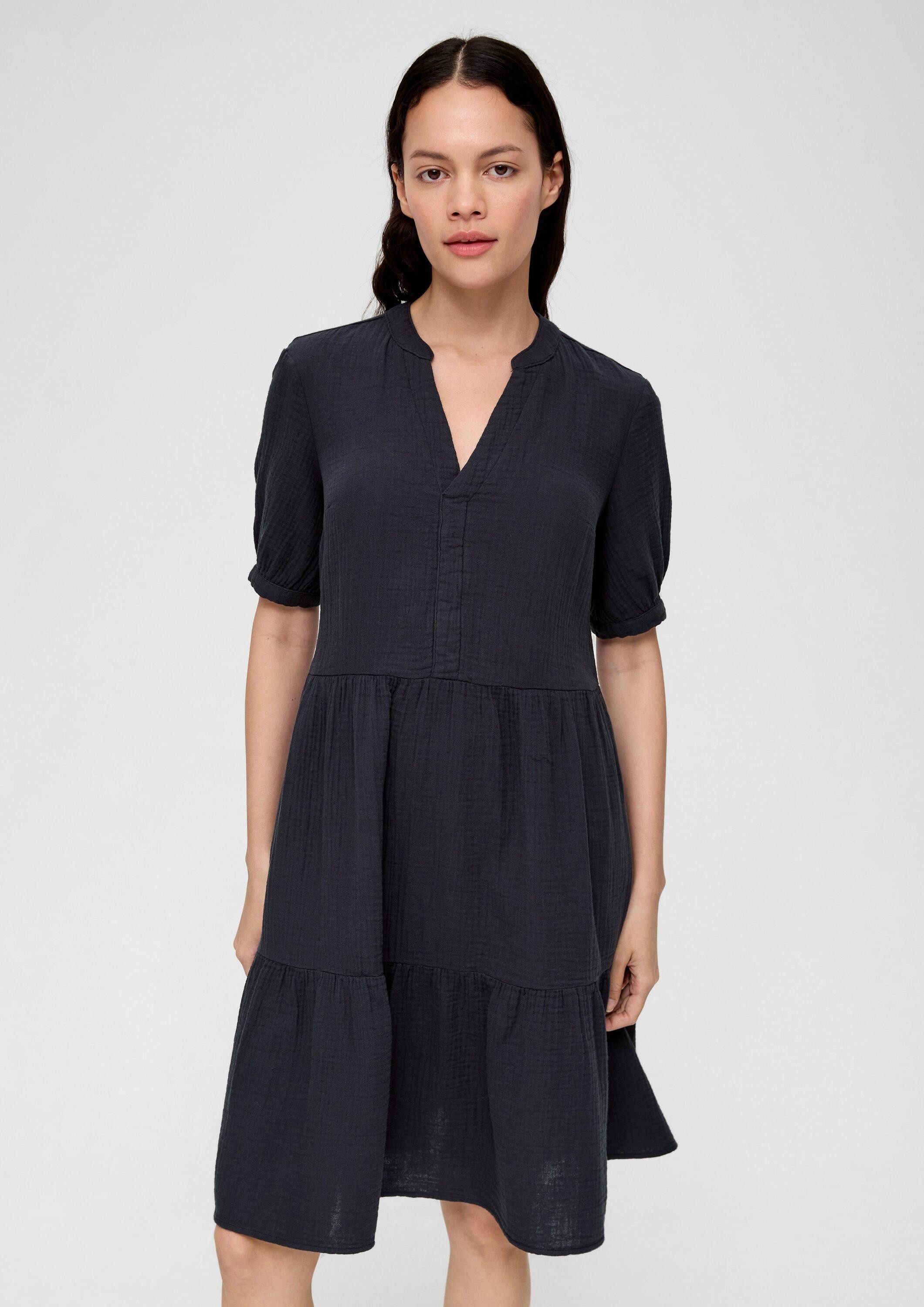 s.Oliver Minikleid Kleid Crinkle-Kleid mit Volants im Loose Fit