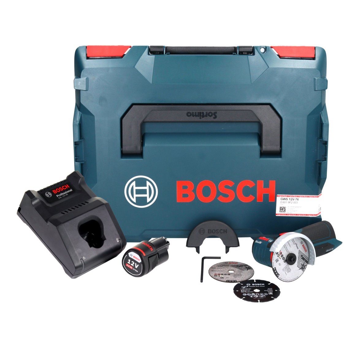 Bosch Professional Akku-Winkelschleifer GWS 12V-76 Professional Akku Winkelschleifer 12 V 76 mm Brushless