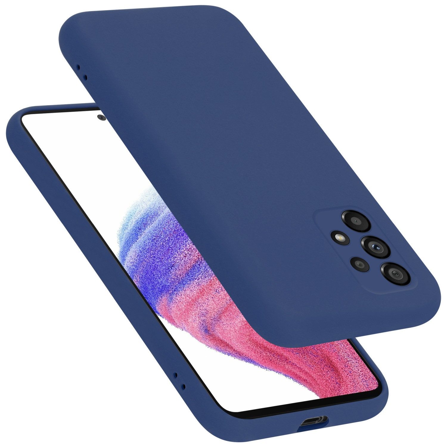 Cadorabo Handyhülle für Samsung Galaxy A53 5G Hülle mit Ring aus flexiblem Silikon Samsung Galaxy A53 5G, Flexible Hülle TPU Silikon Schutzhülle Back Cover Case