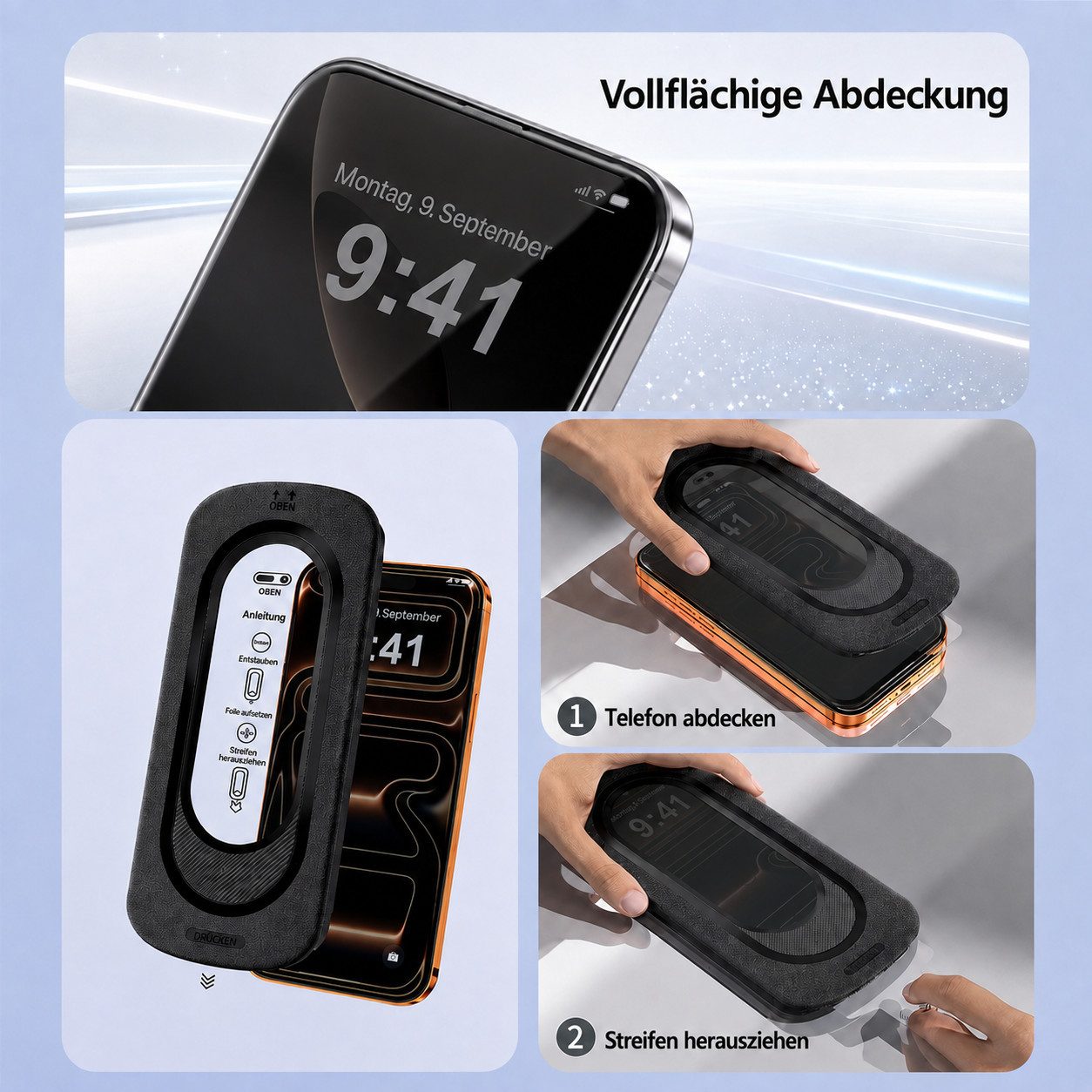 TK-Handel Displayschutzfolie panzerglas 9H Blickschutz Schutzglas Schutzfolie Glas Folie für iPhone 17 Pro Max, Displayschutzfolie, Displayschutz, Hartglas, Dis – Bild 3 von 5