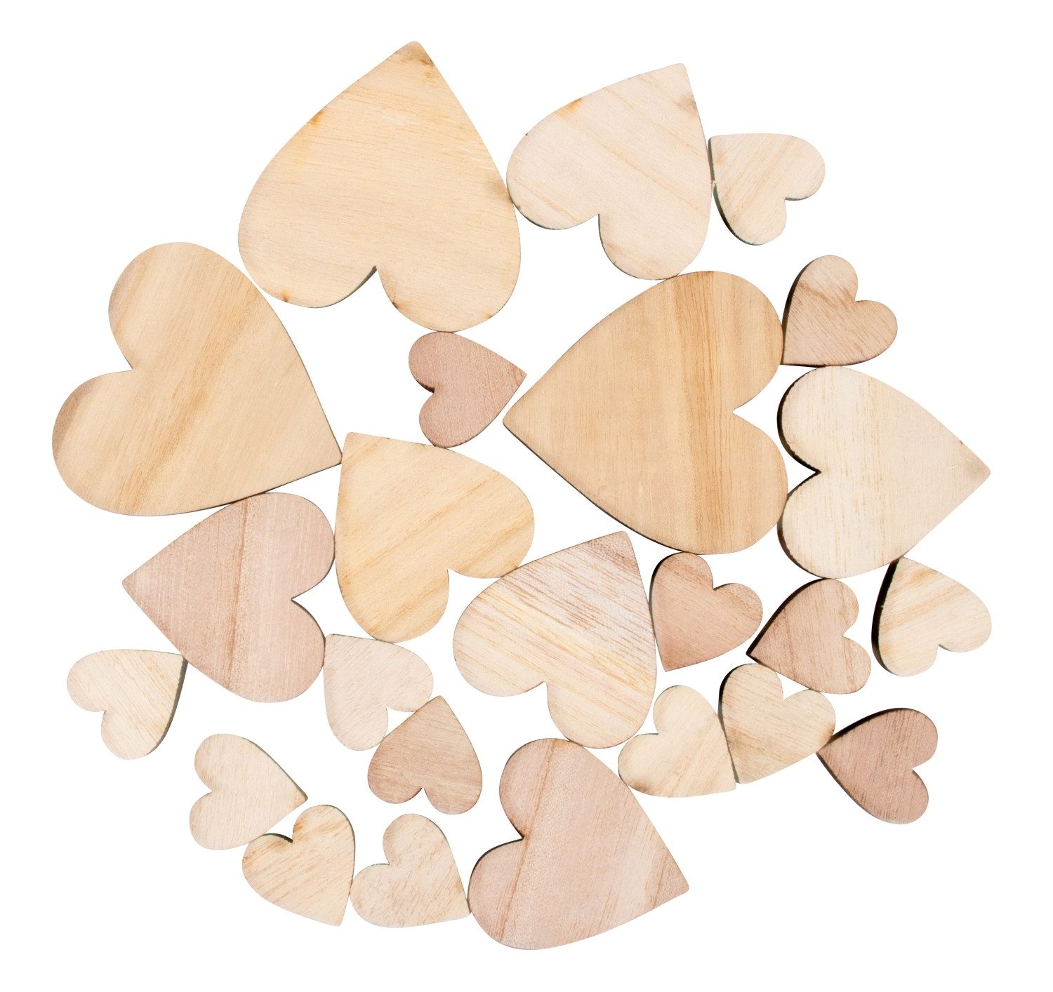 Streudeko Tischdeko Herzen aus Holz