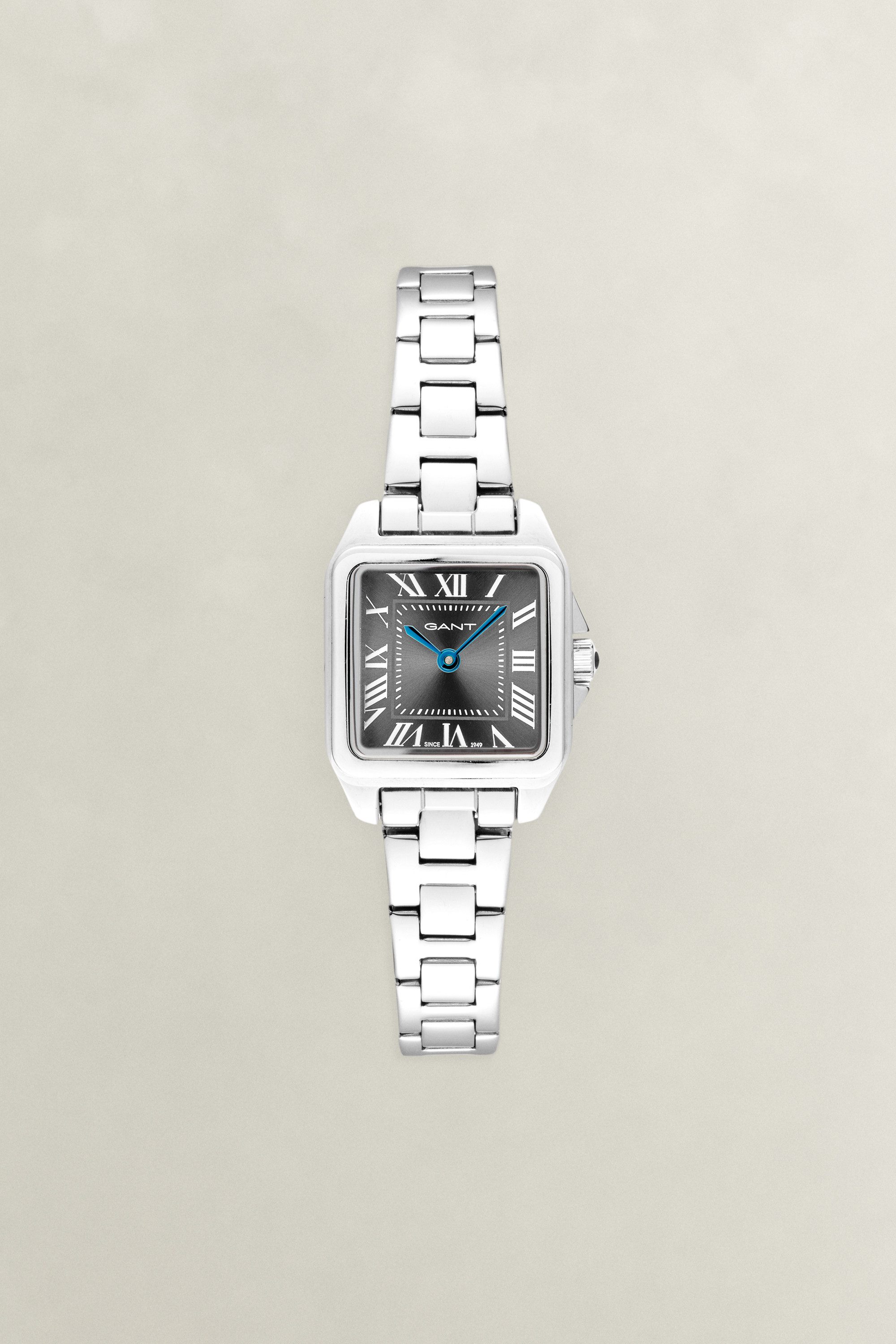 Gant Quarzuhr Seneca G193012, Armbanduhr, Damenuhr, Edelstahlarmband, analog