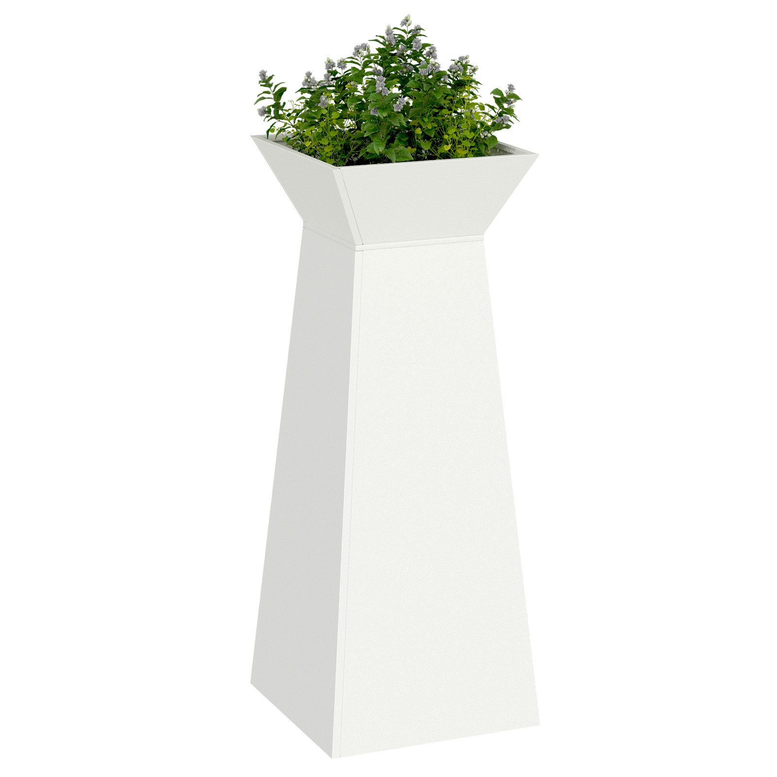 vidaXL Blumentopf Pflanzenständer Weiß Metall 40 günstig online kaufen