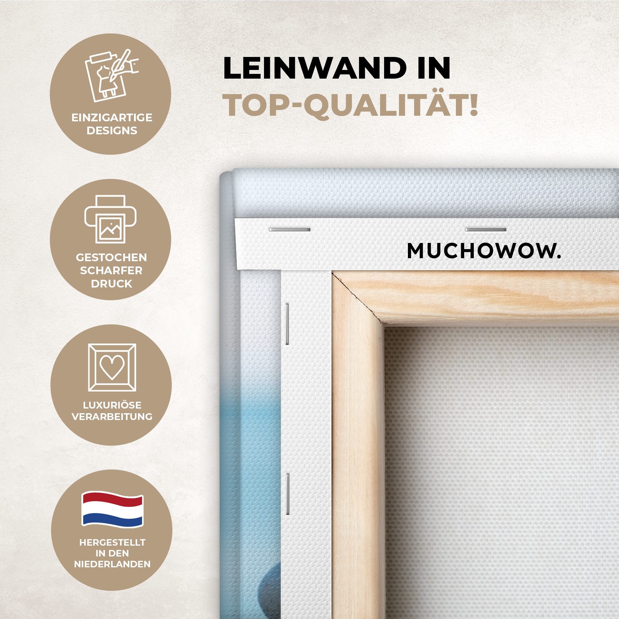 OneMillionCanvasses® Leinwandbild Steine - Landschaft - Meer - Zen, Fotodru günstig online kaufen