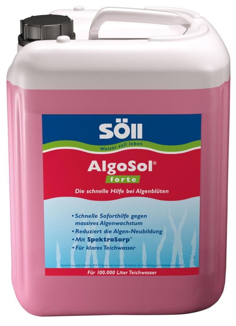 Algenbekämpfung Söll Algenentferner 5 Liter AlgoSol® forte für 100 Qbm Teichwasser