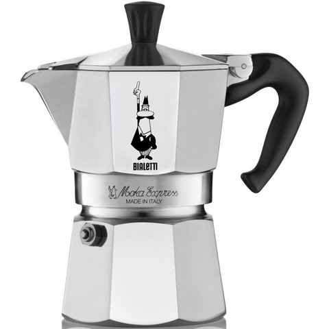 BIALETTI Espressokocher Moka Express, 0,09l Kaffeekanne, Aluminium