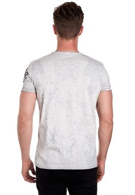 Rusty Neal T-Shirt mit seitlicher Knopfleiste