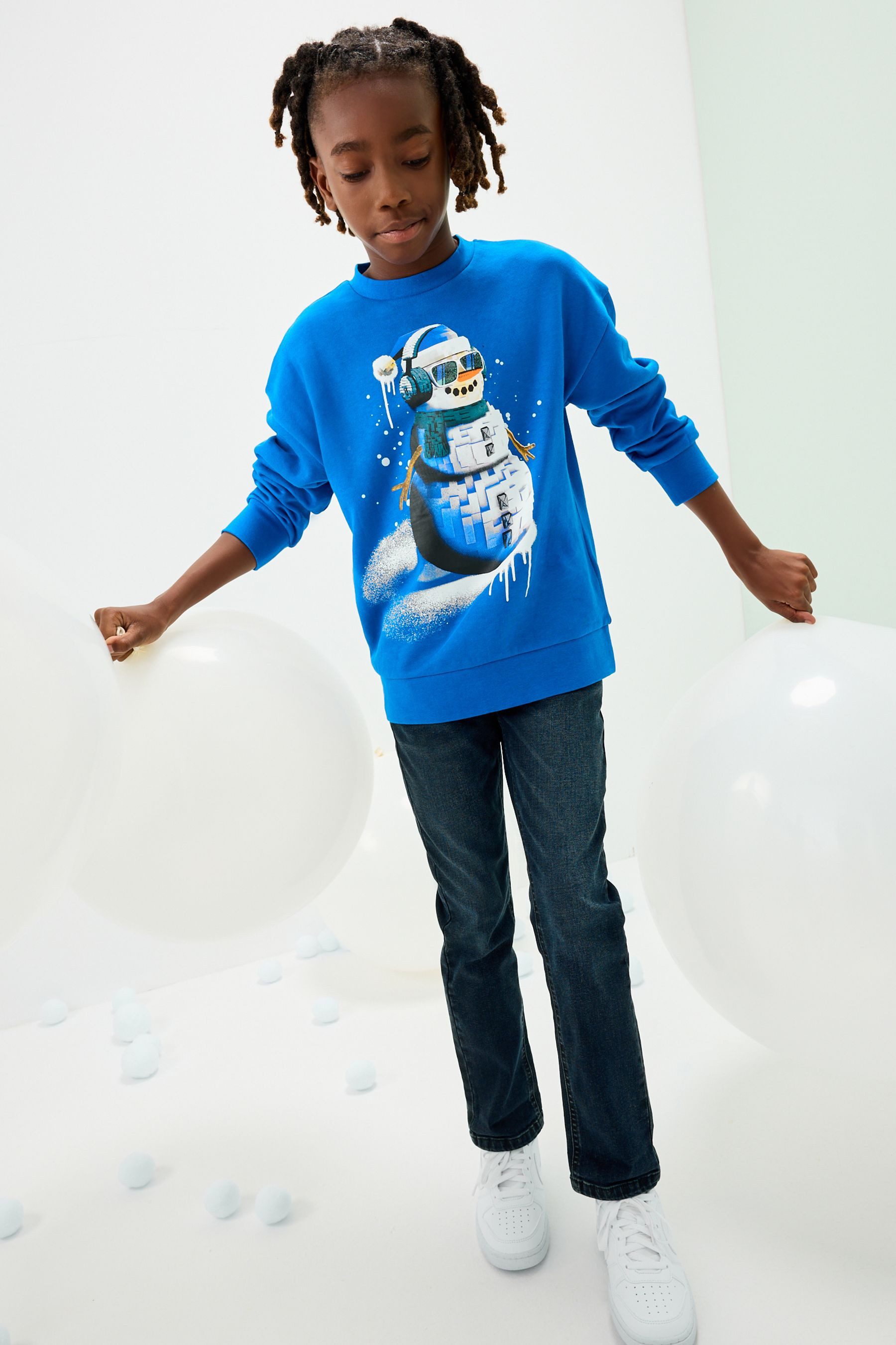 Next Sweater Sweatshirt mit weihnachtlichem Motiv (1-tlg)