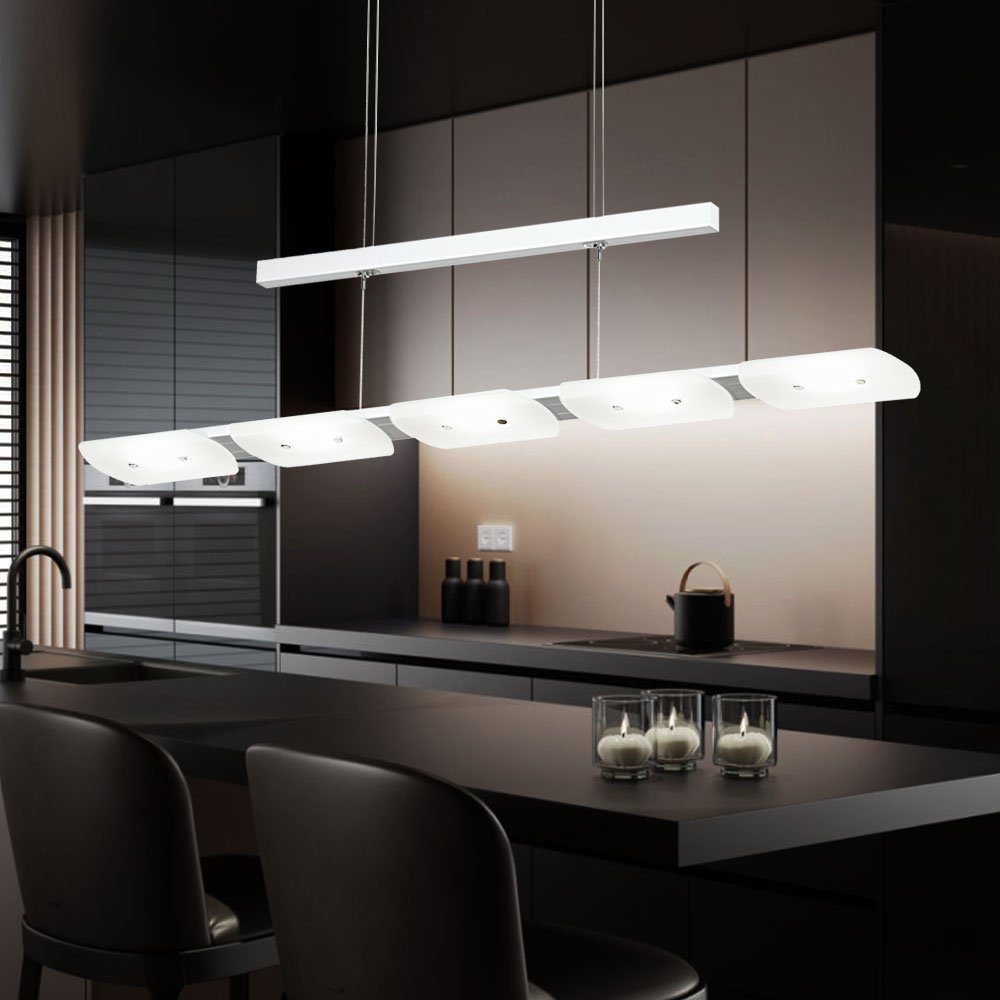 Elegant und exquisit etc-shop LED Pendelleuchte, LED-Leuchtmittel fest Küchenlampe Hängeleuchte Pendelleuchte LED Hängelampe Höhenverstellbar Warmweiß, verbaut