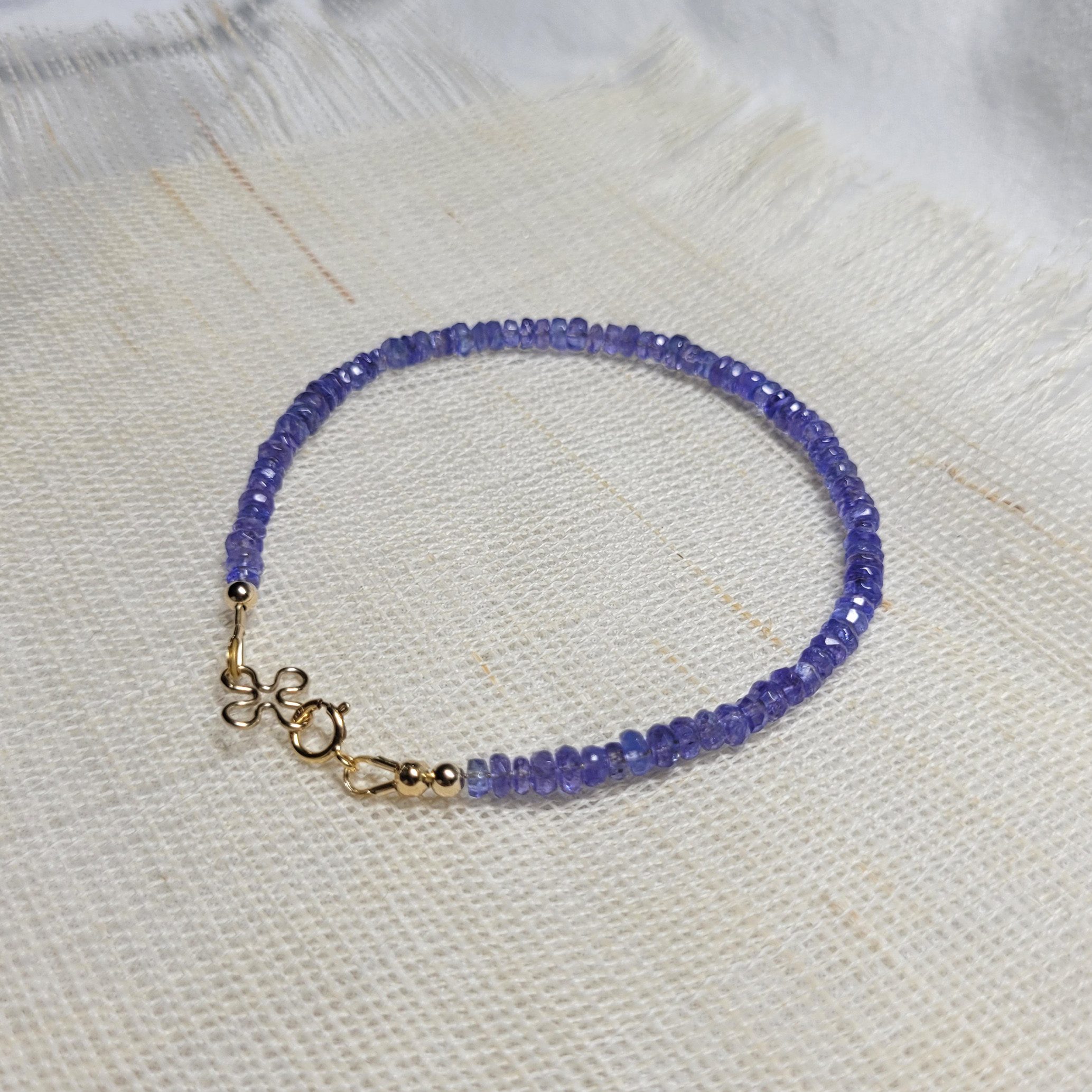 GOLDEN Armband Tansanit Edelstein Armband, 14K Gold gefüllt Steinschmuck, G günstig online kaufen